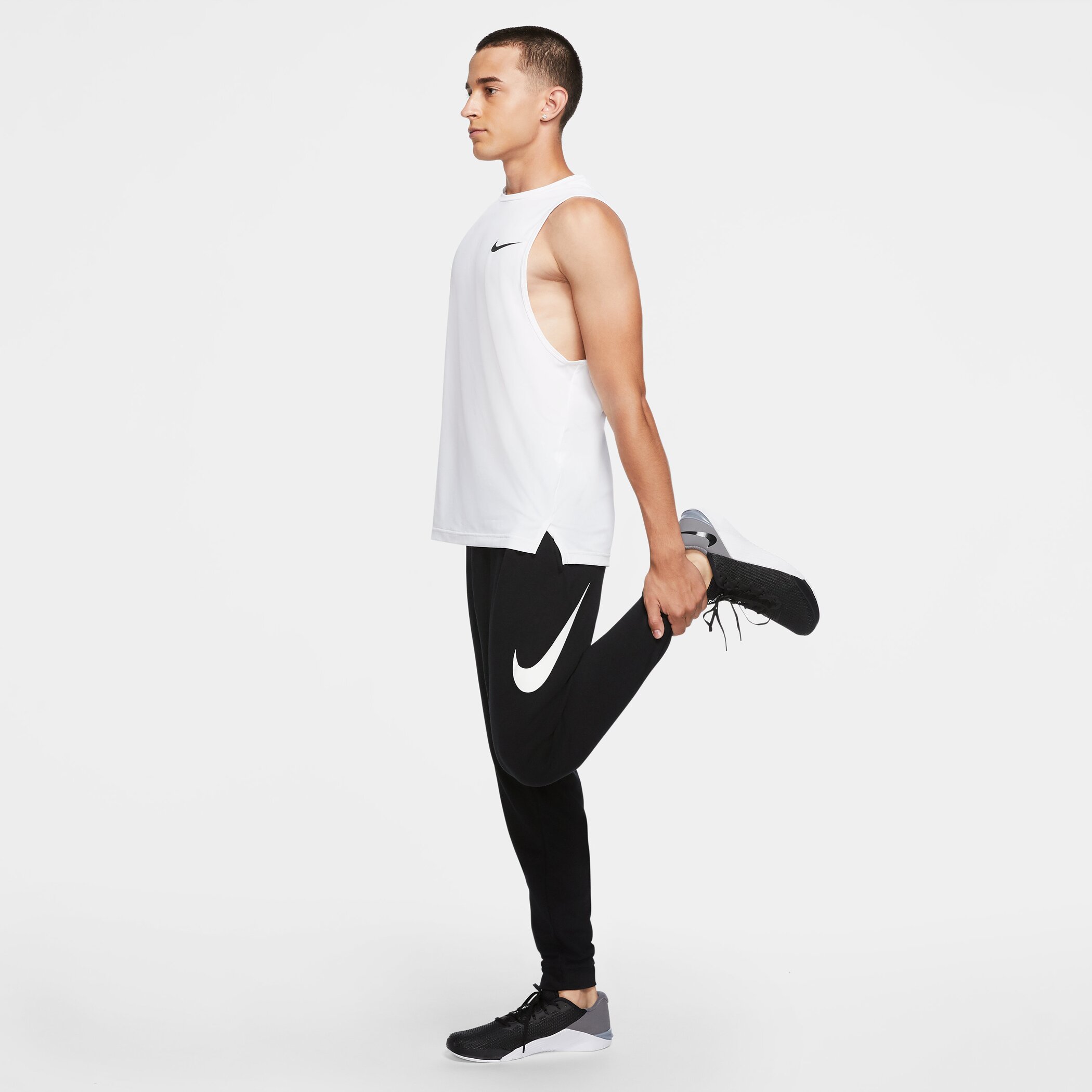 NIKE M NK DF PNT TAPER FA SWSH BLACK/WHITE – Bild 7