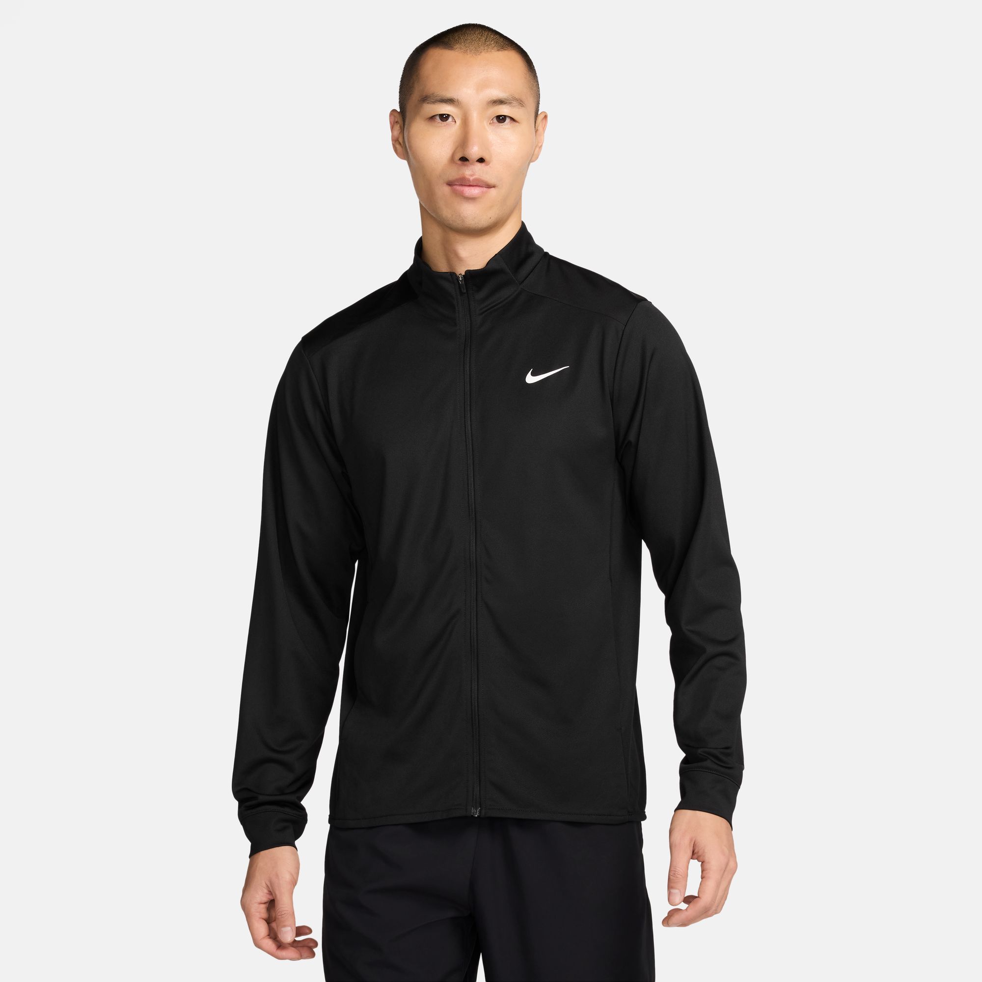 NIKE M NK DF TOTALITY KNIT JACKET BLACK/WHITE