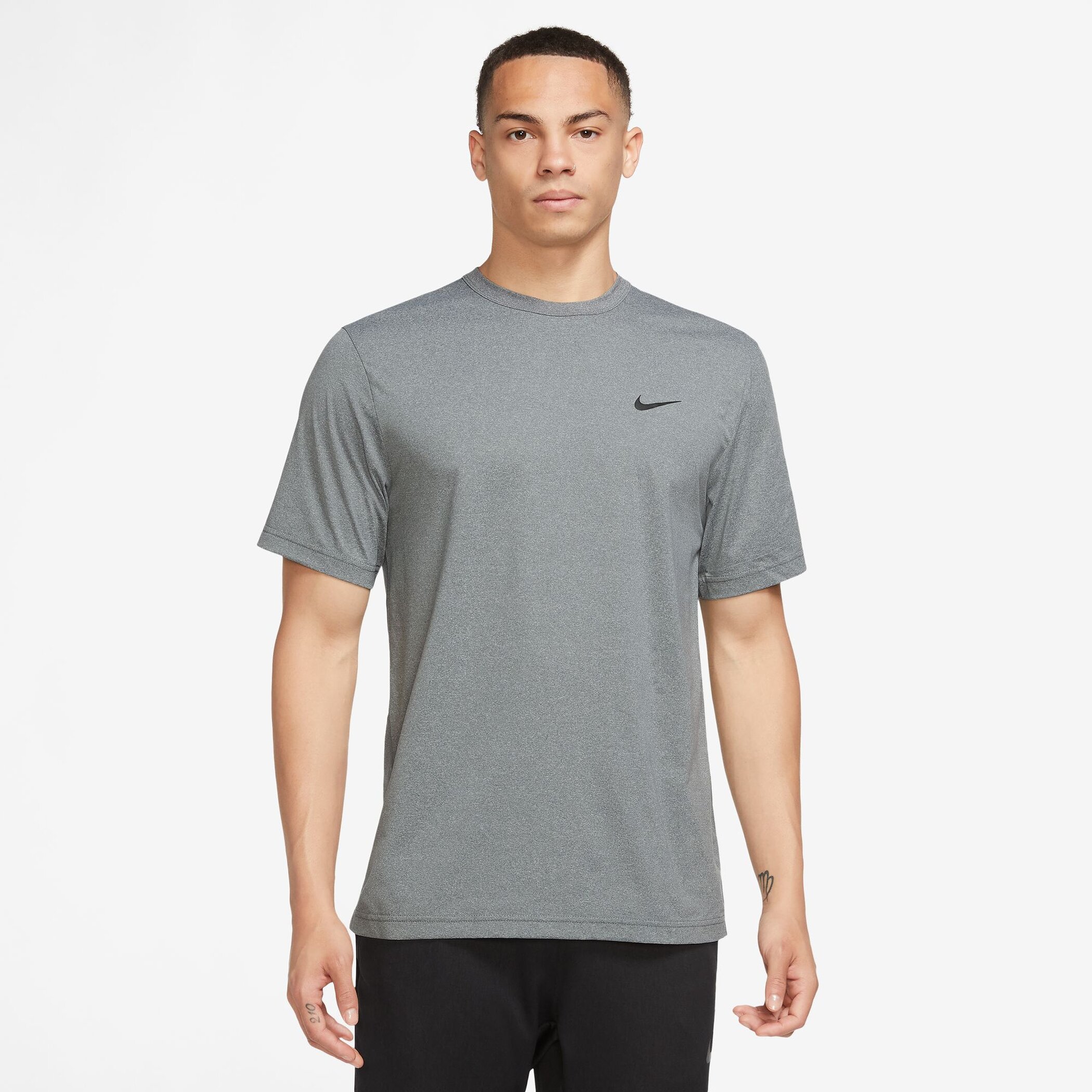 NIKE M NK DF UV HYVERSE SS SMOKE GREY/HTR/BLACK