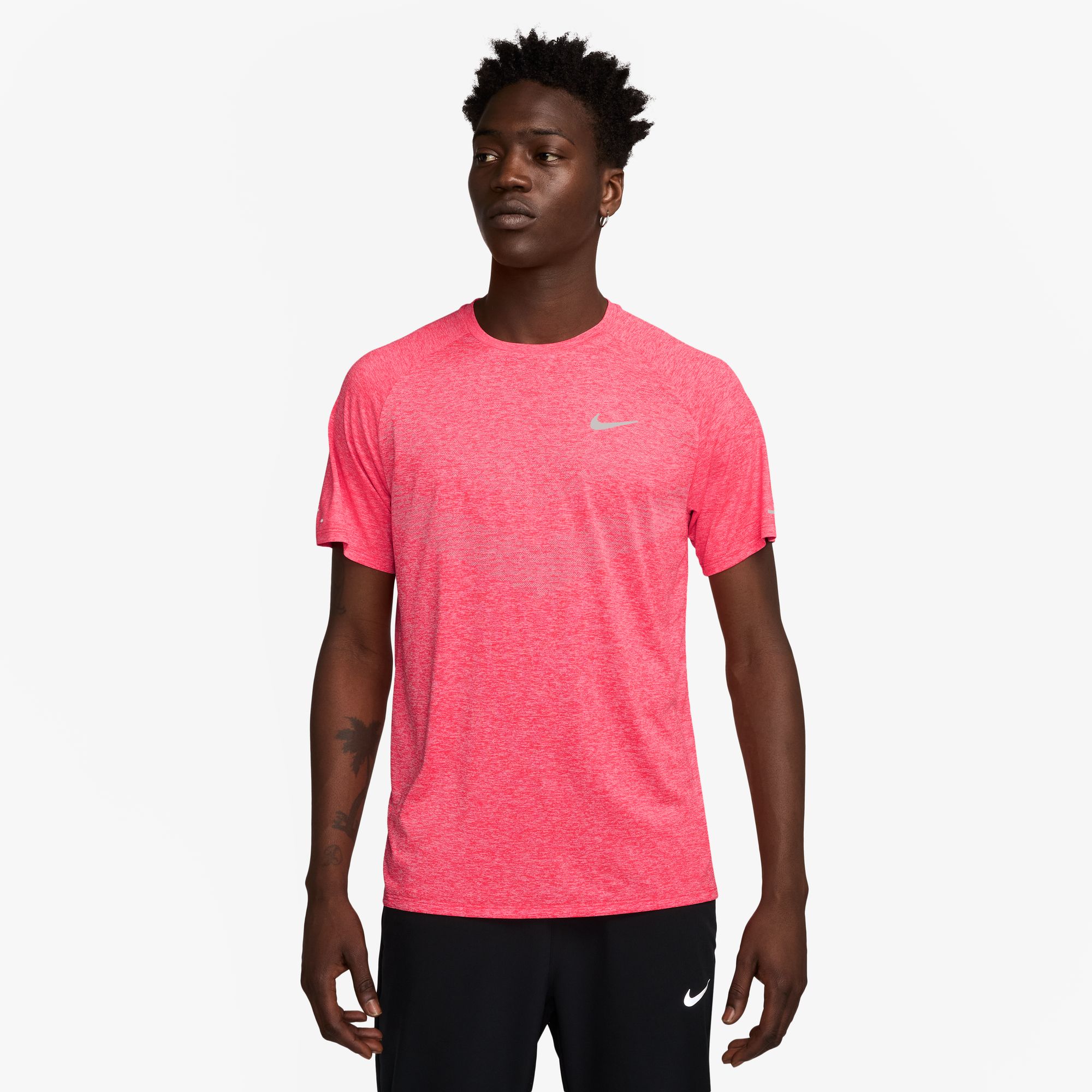 NIKE M NK DFADV STRIDE SS TOP BRIGHT CRIMSON/HTR/REFLECTIVE