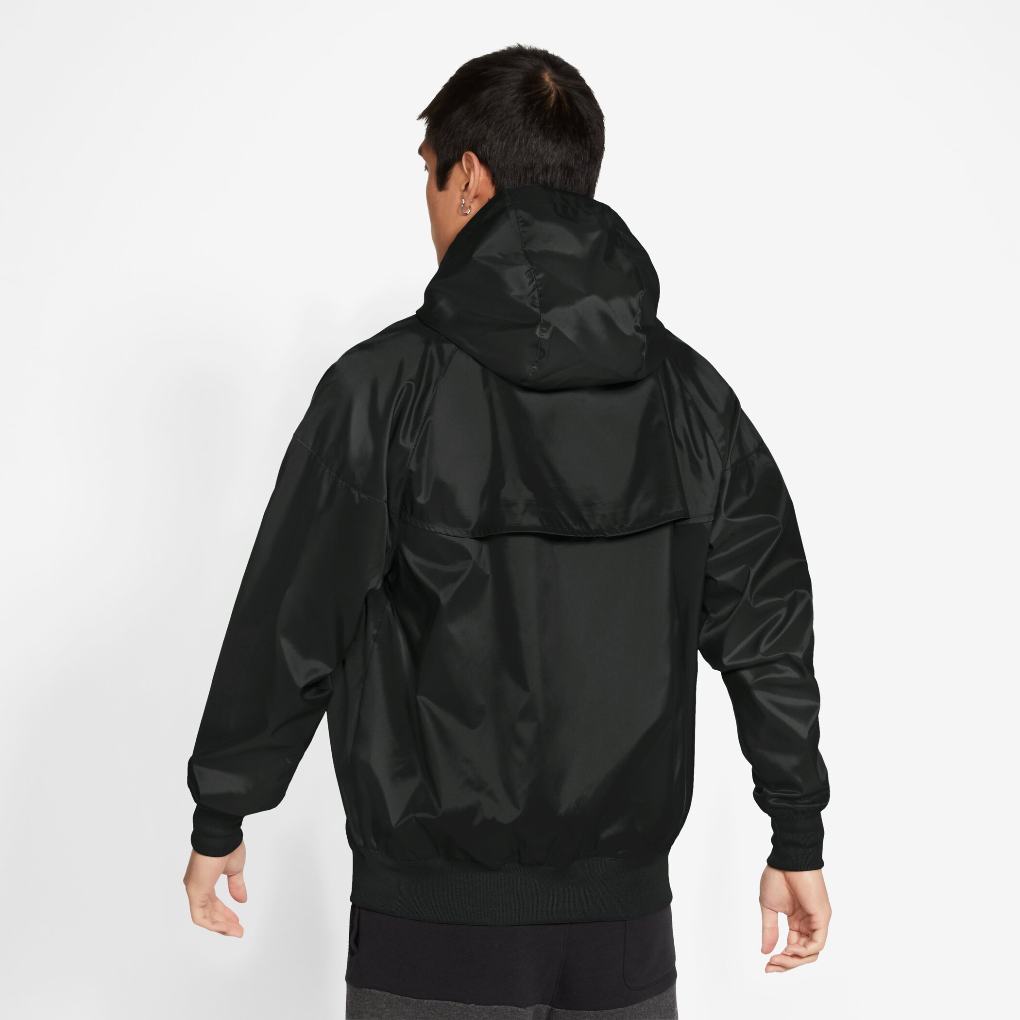 NIKE M NK WVN LND WR HD JKT BLACK/WHITE – Bild 2