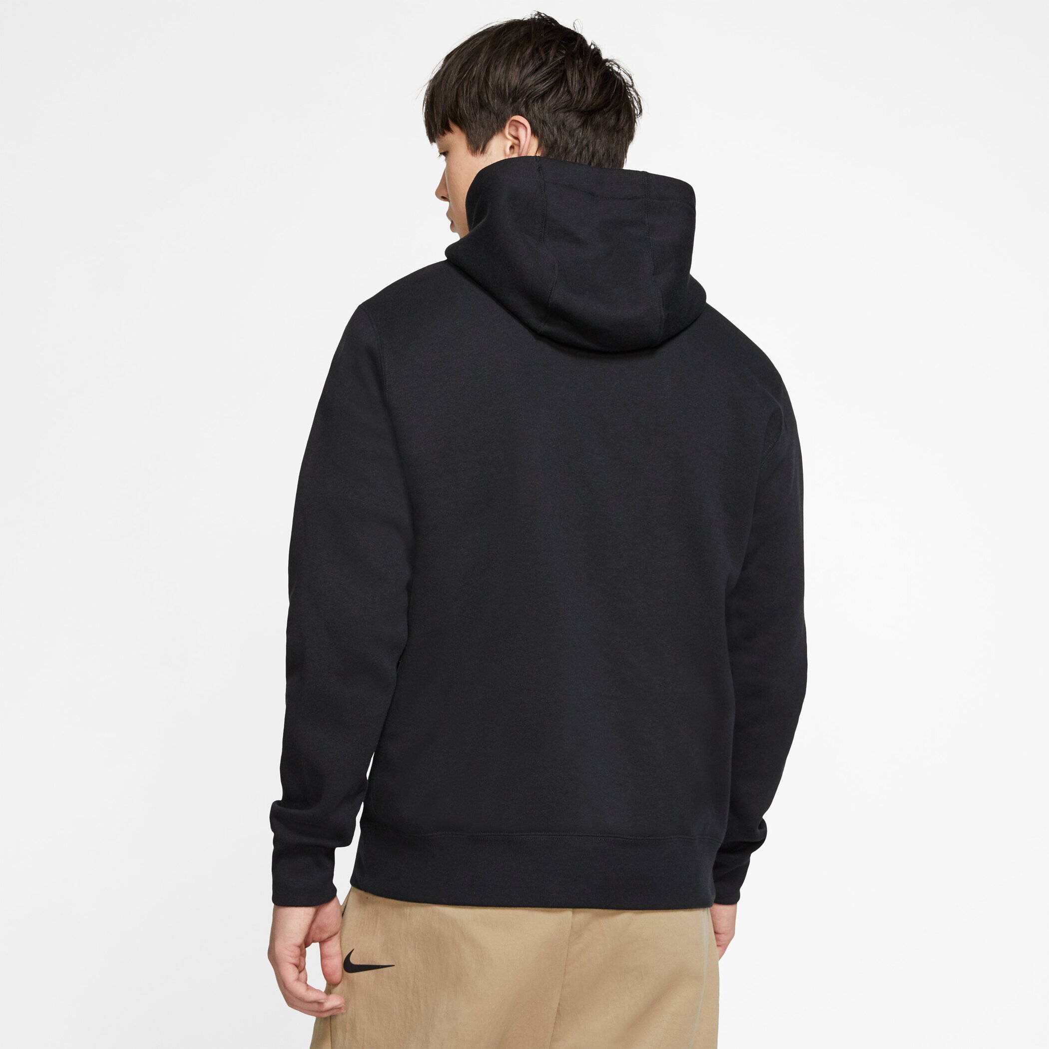 NIKE M NSW CLUB HOODIE PO BB BLACK/BLACK/WHITE – Bild 7