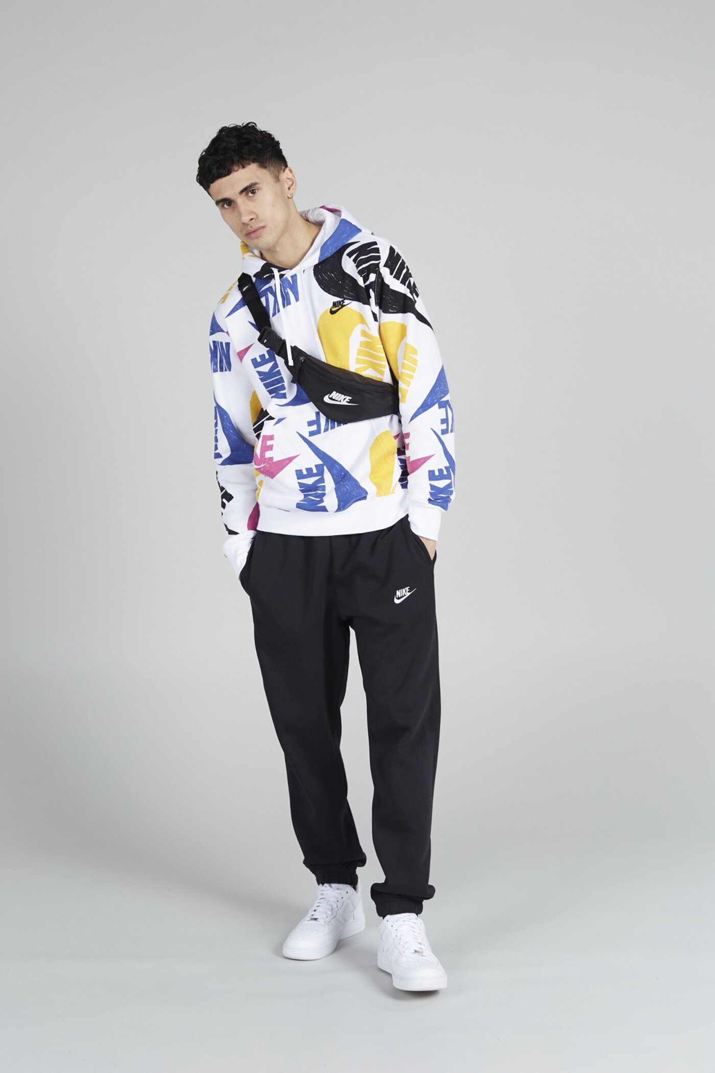 NIKE M NSW CLUB PANT CF BB BLACK/BLACK/WHITE – Bild 9