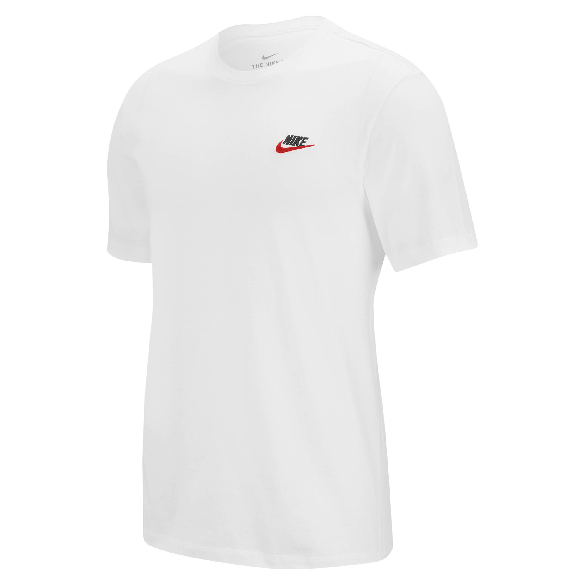 NIKE M NSW CLUB TEE WHITE/BLACK/UNIVERSITY RED
