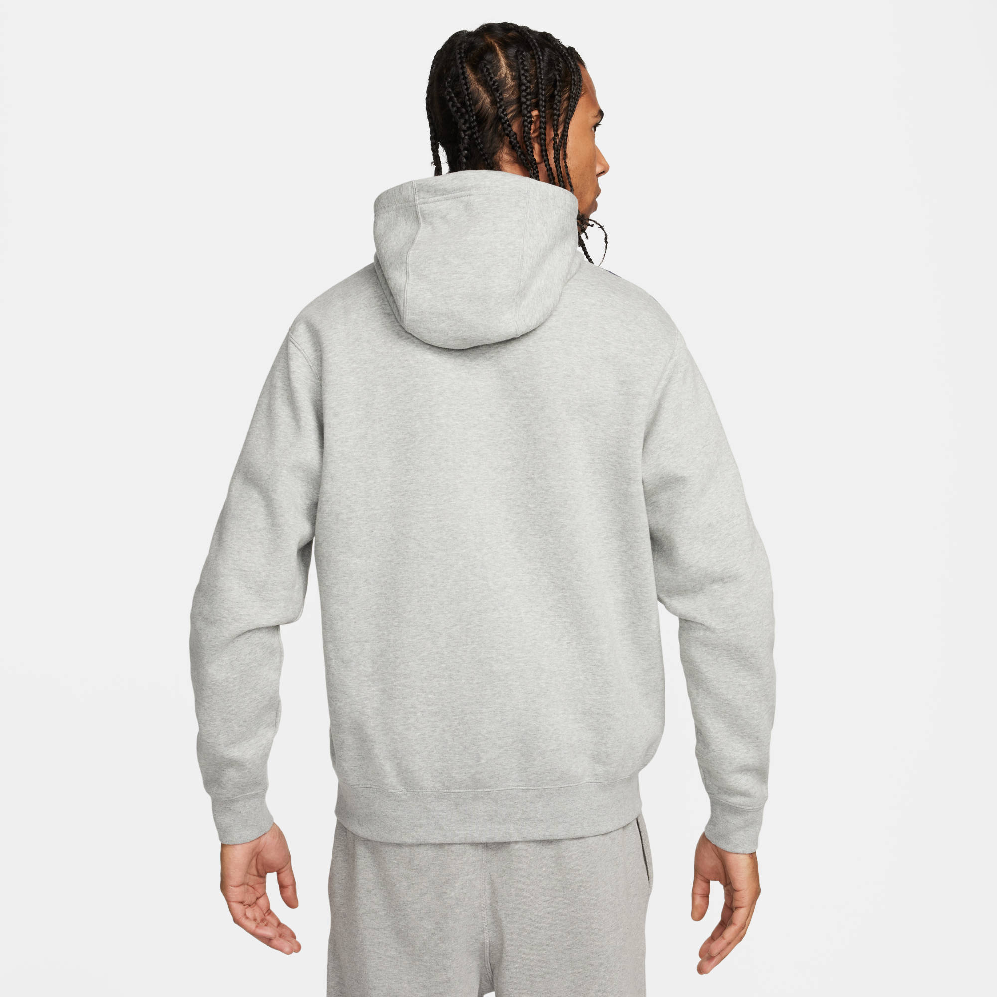 NIKE M NSW SP FLC FZ HOODIE BB DK GREY HEATHER/THUNDER BLUE – Bild 2