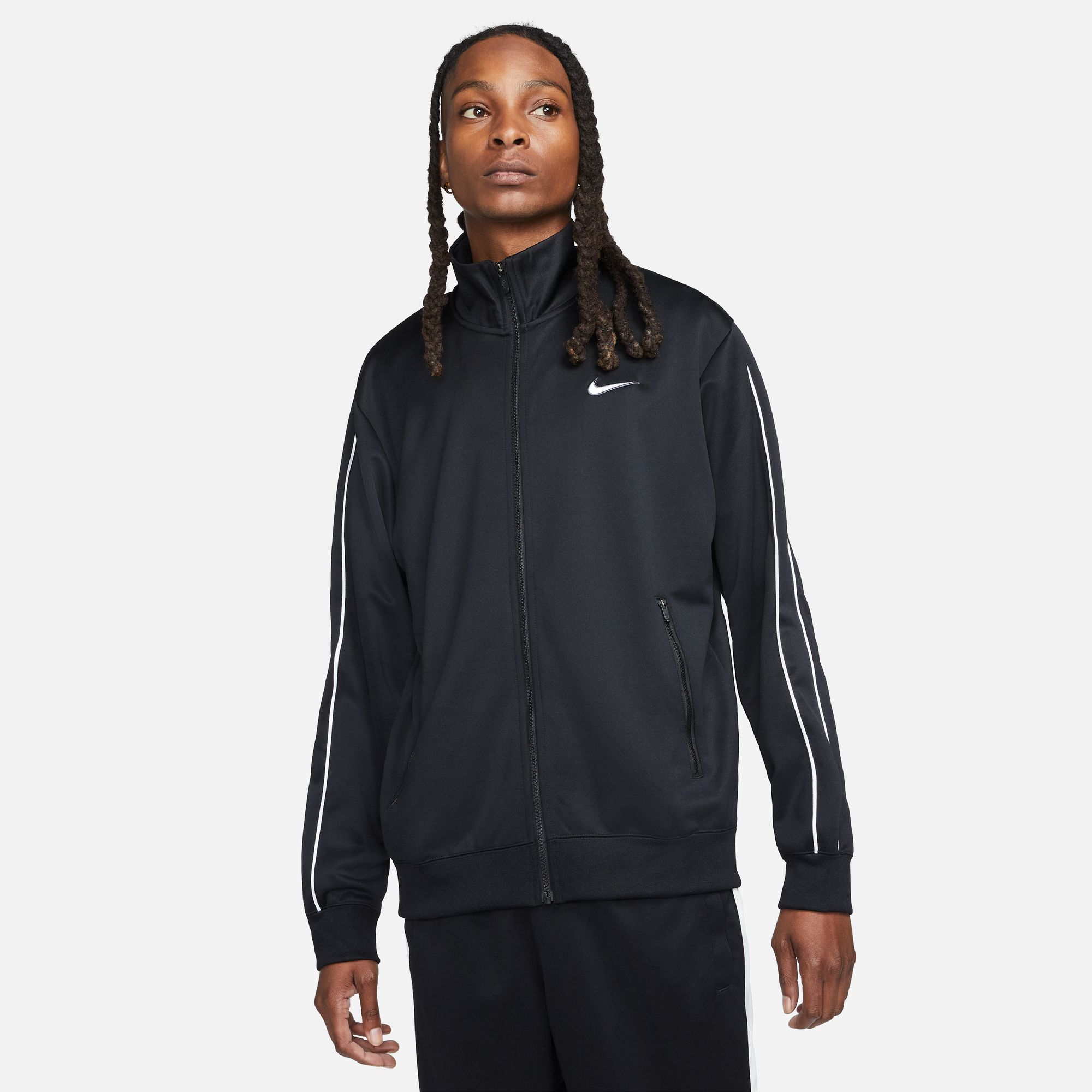 NIKE M NSW SP PK TRACKTOP BLACK/WHITE