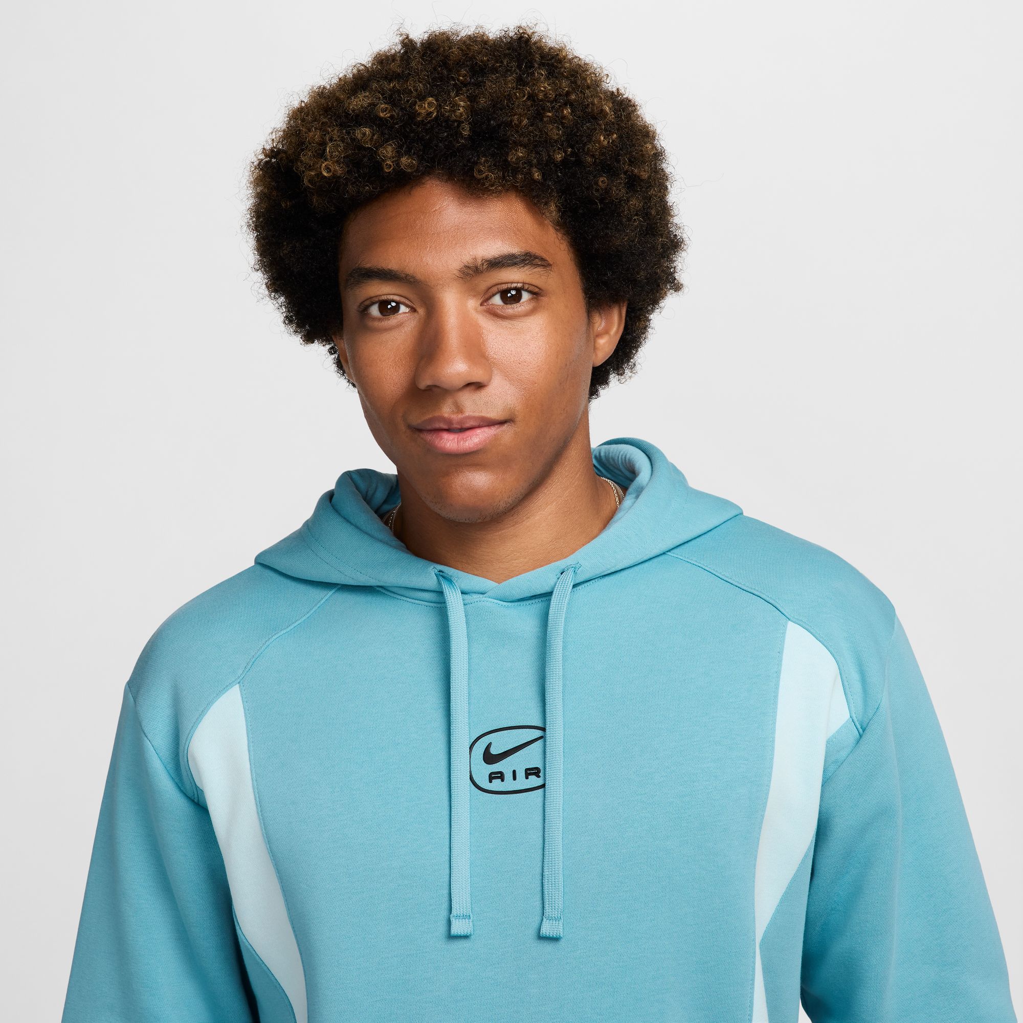 NIKE M NSW SW AIR PO HOODY FLC BB DENIM TURQ/GLACIER BLUE/BLACK – Bild 3