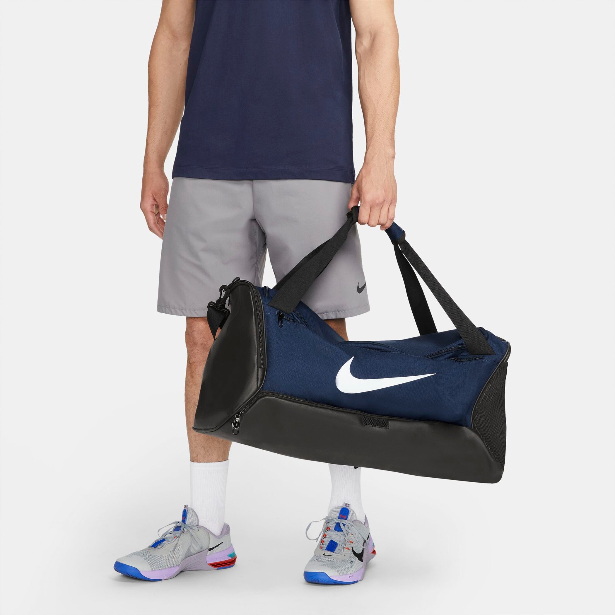 NIKE NK BRSLA M DUFF - 9.5 (60L) MIDNIGHT NAVY/BLACK/WHITE – Bild 9