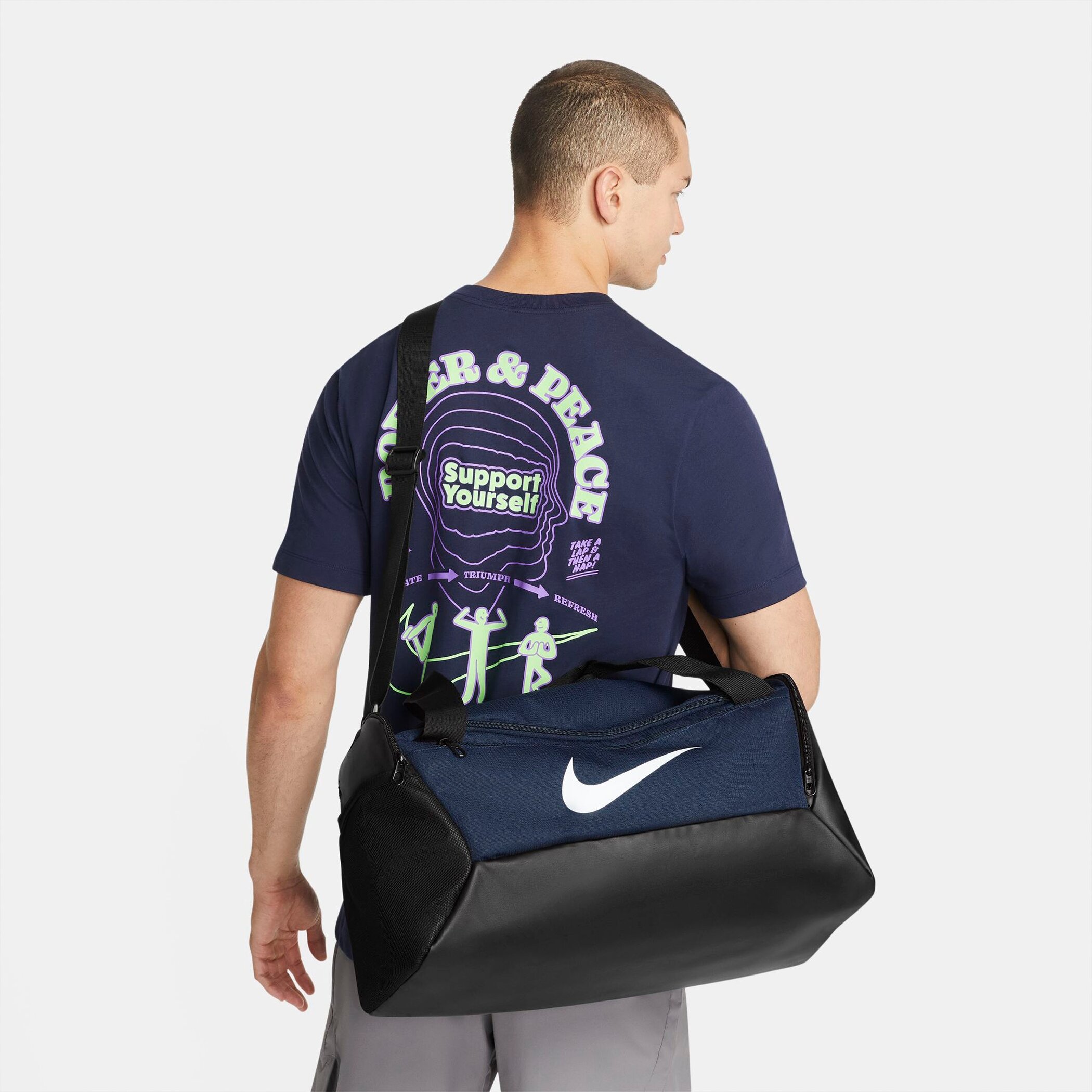 NIKE NK BRSLA S DUFF - 9.5 (41L) MIDNIGHT NAVY/BLACK/WHITE – Bild 4