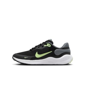 NIKE NIKE REVOLUTION 7 (GS) BLACK/BARELY VOLT-SMOKE GREY-W