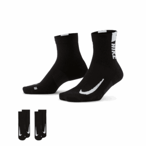 NIKE U NK MLTPLIER ANKLE 2PR - 144 BLACK/WHITE