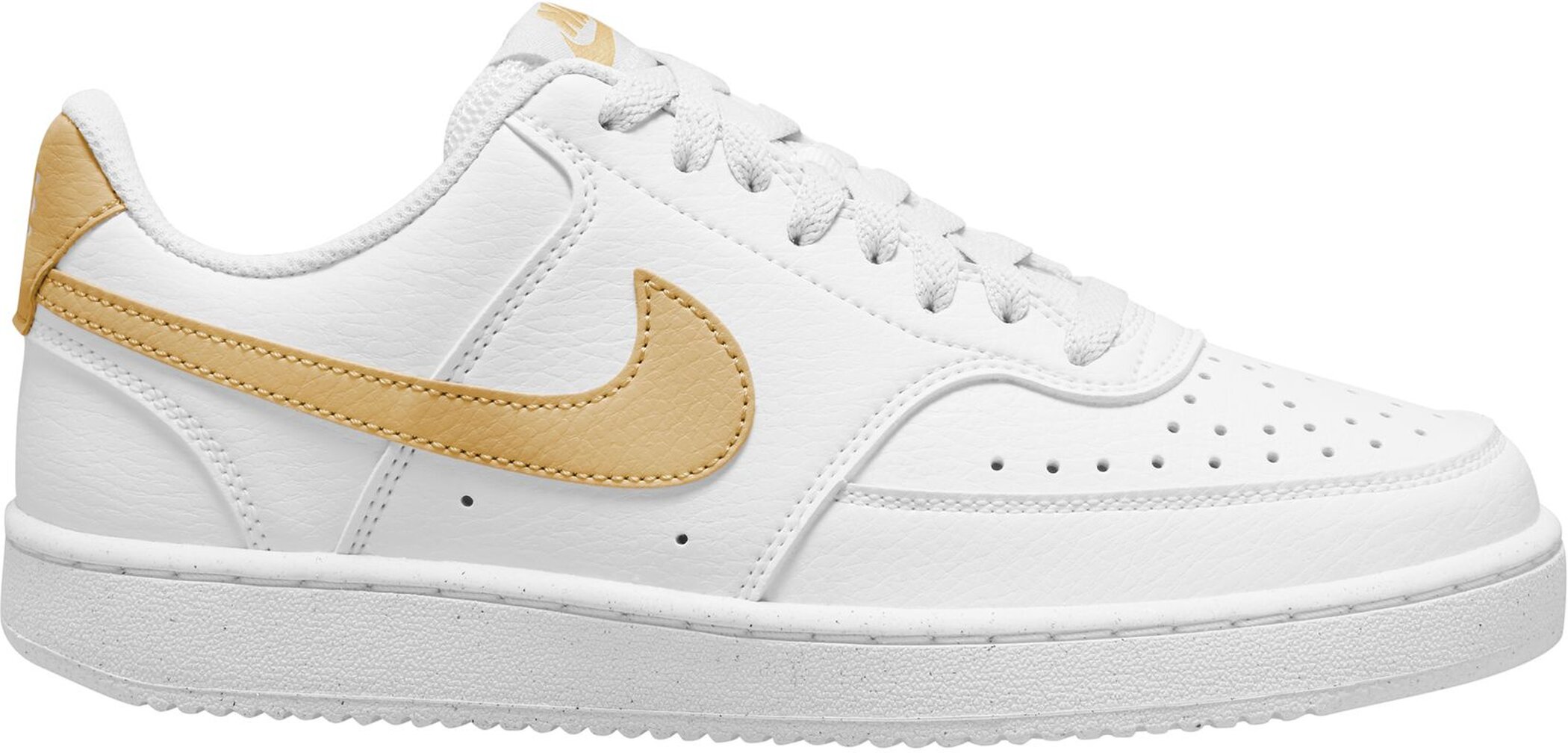 NIKE W NIKE COURT VISION LO NN WHITE/METALLIC GOLD-WHITE