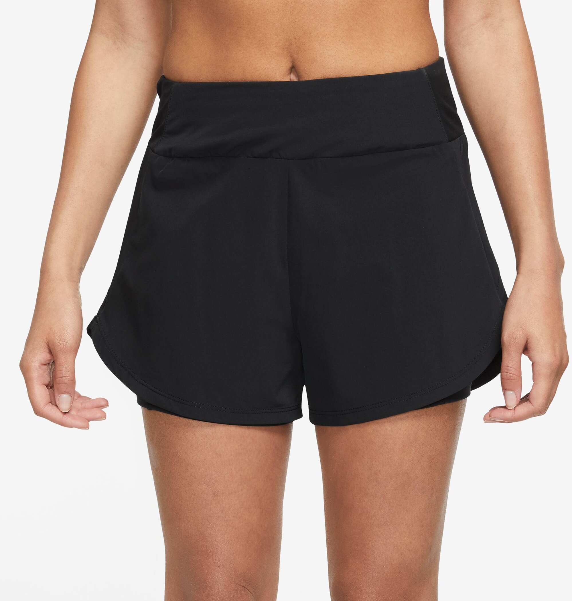 NIKE W NK BLISS DF MR 3IN 2N1 SHORT BLACK/REFLECTIVE SILV
