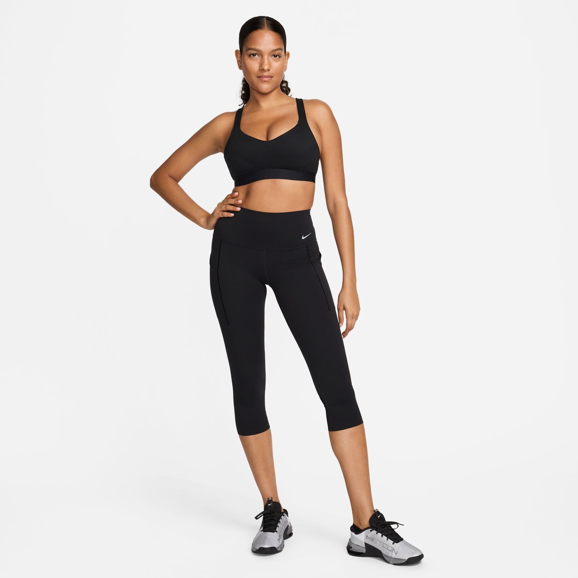 NIKE W NK DF INDY HGH SPT BRA BLACK/BLACK/BLACK – Bild 8