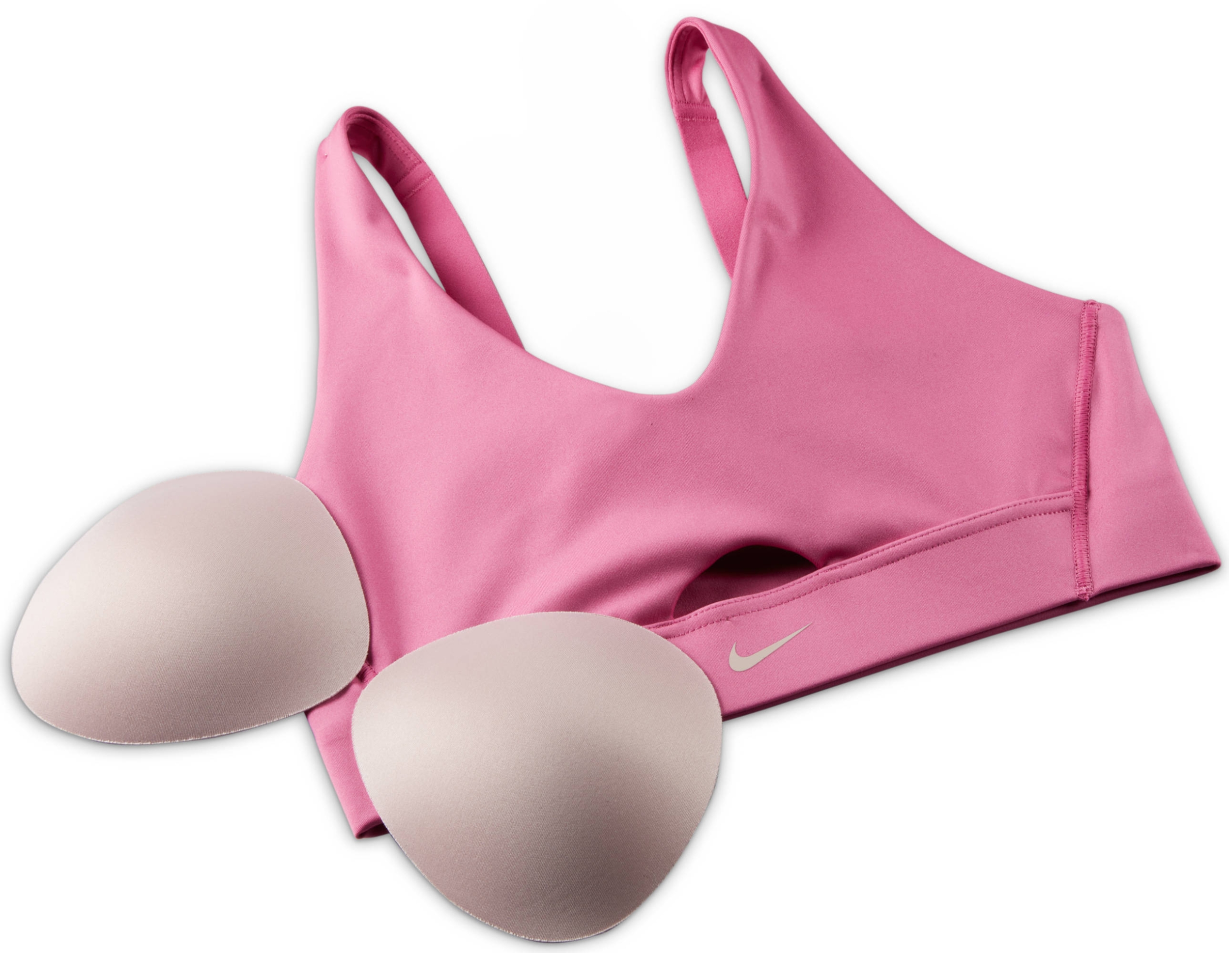 NIKE W NK DF INDY PLUNGE CUTOUT BRA COSMIC FUCHSIA/FOSSIL STON – Bild 3