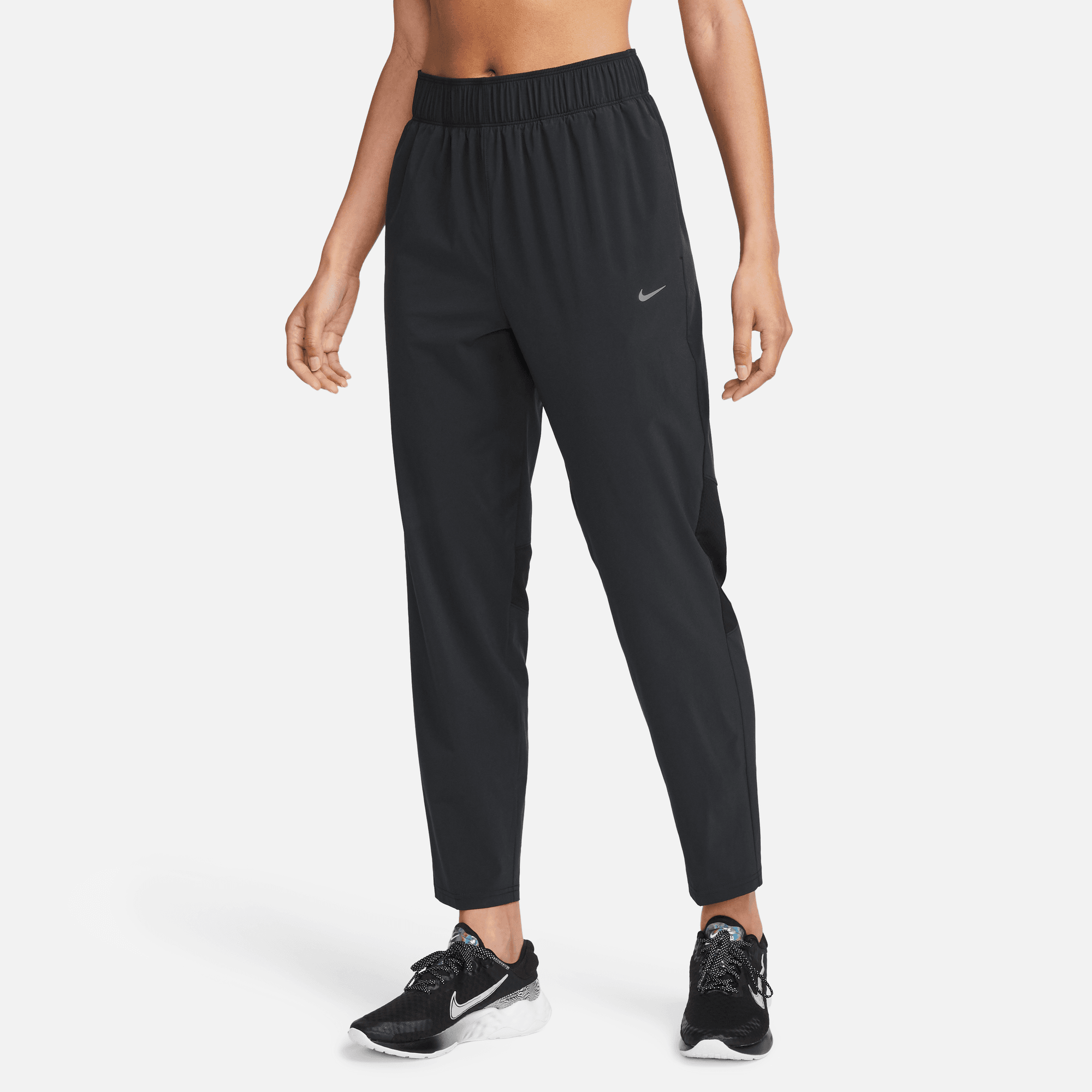 NIKE W NK FAST DF MR 7/8 PANT BLACK/REFLECTIVE SILV