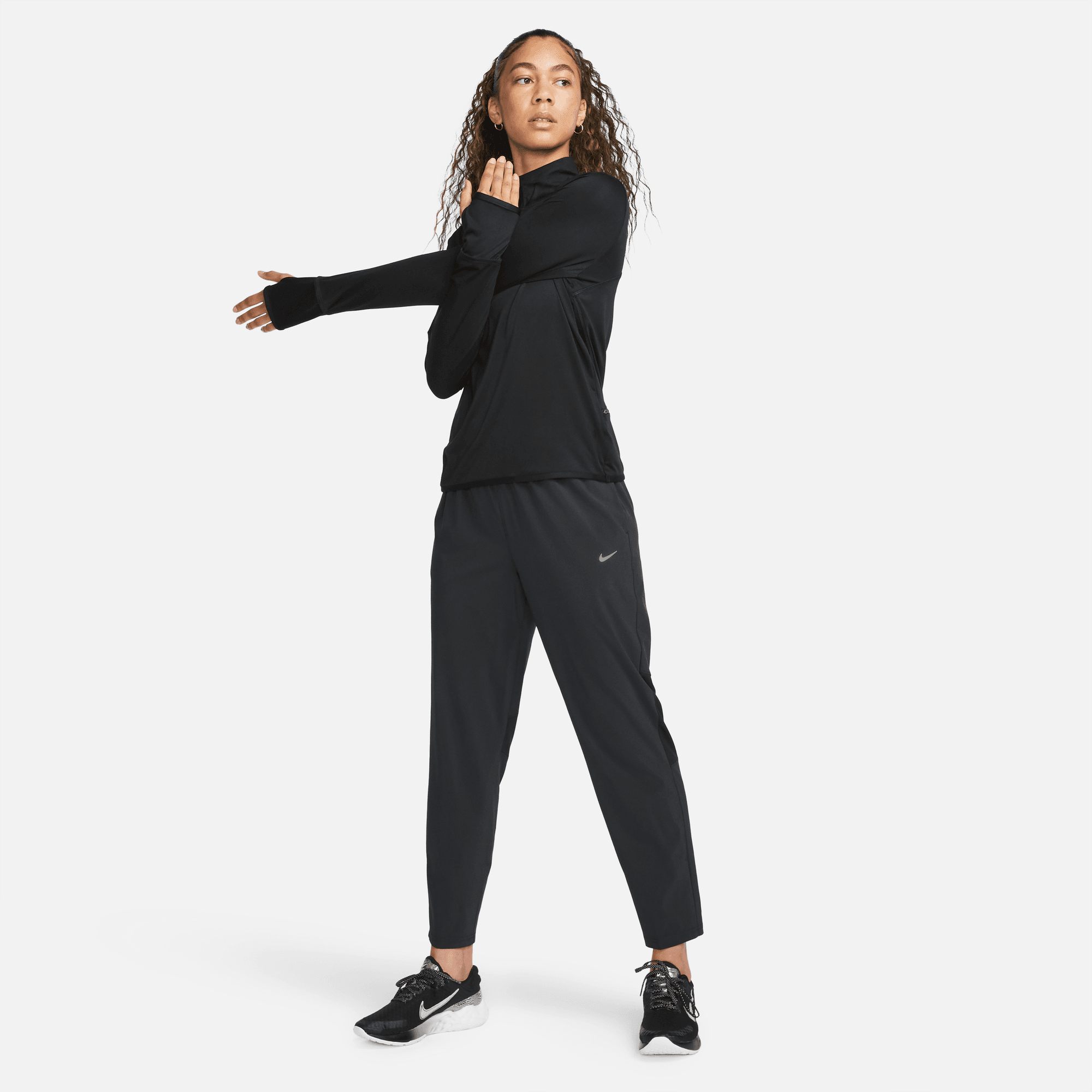 NIKE W NK FAST DF MR 7/8 PANT BLACK/REFLECTIVE SILV – Bild 8