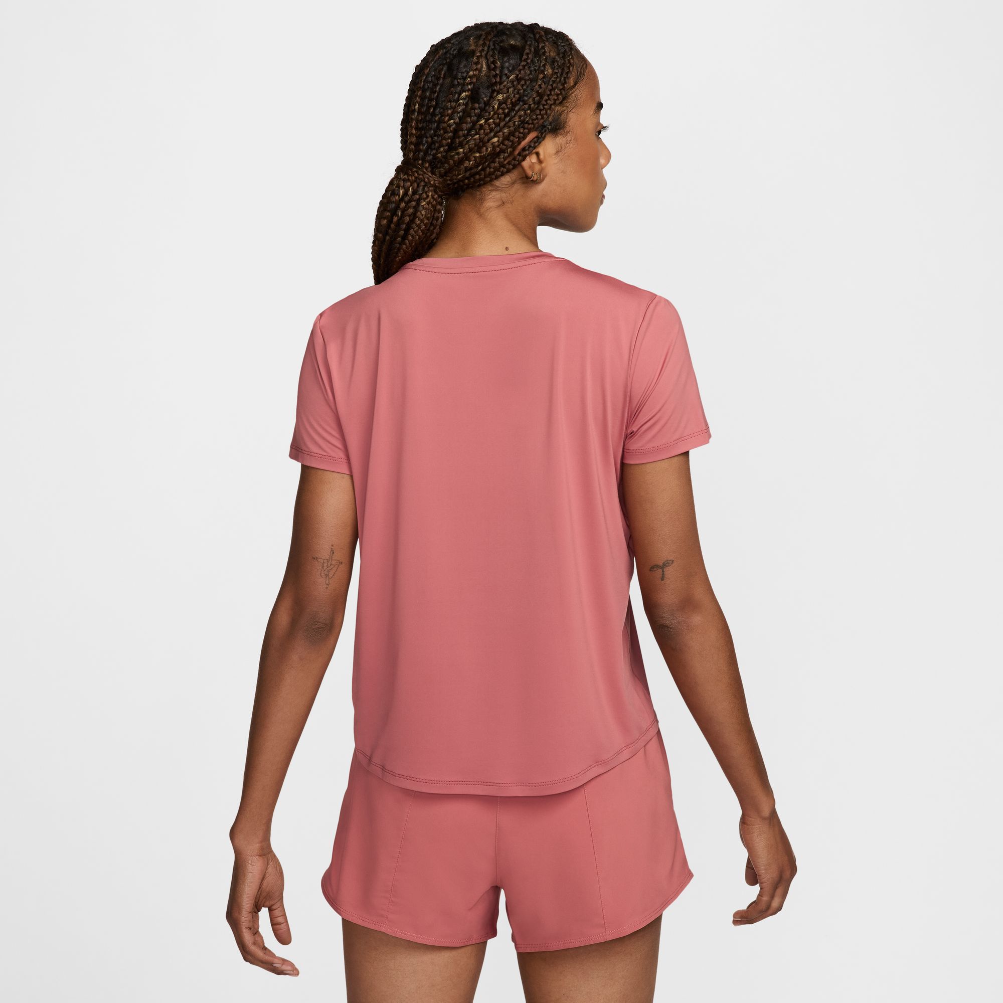 NIKE W NK ONE CLASSIC DF SS TOP CANYON PINK/BLACK – Bild 2