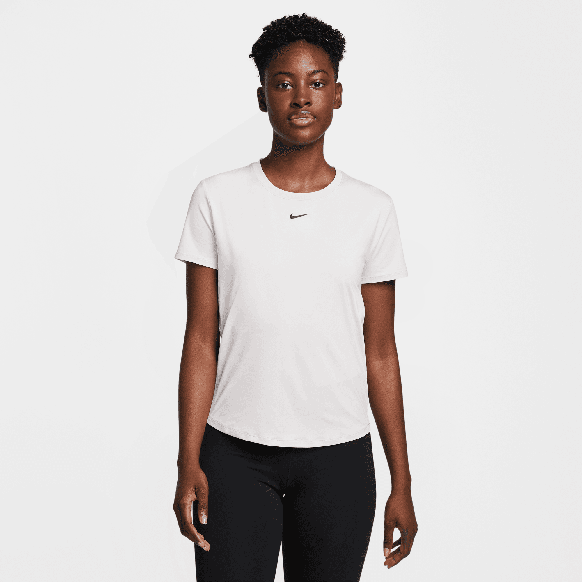 NIKE W NK ONE CLASSIC DF SS TOP WHITE/BLACK