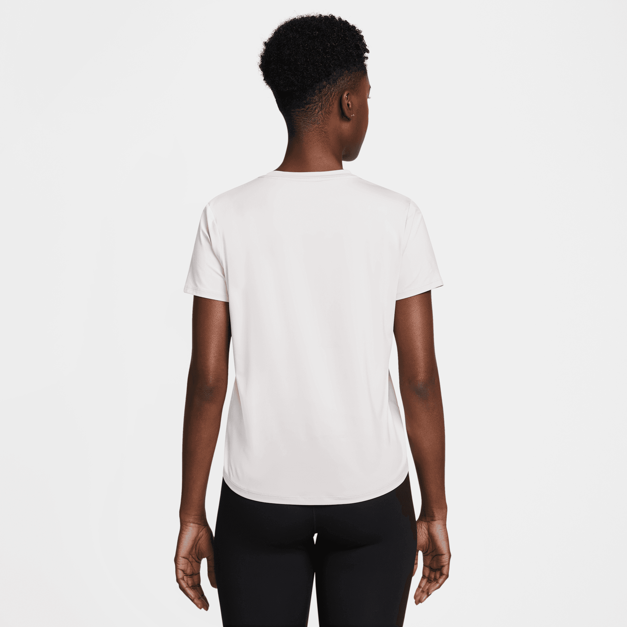 NIKE W NK ONE CLASSIC DF SS TOP WHITE/BLACK – Bild 2