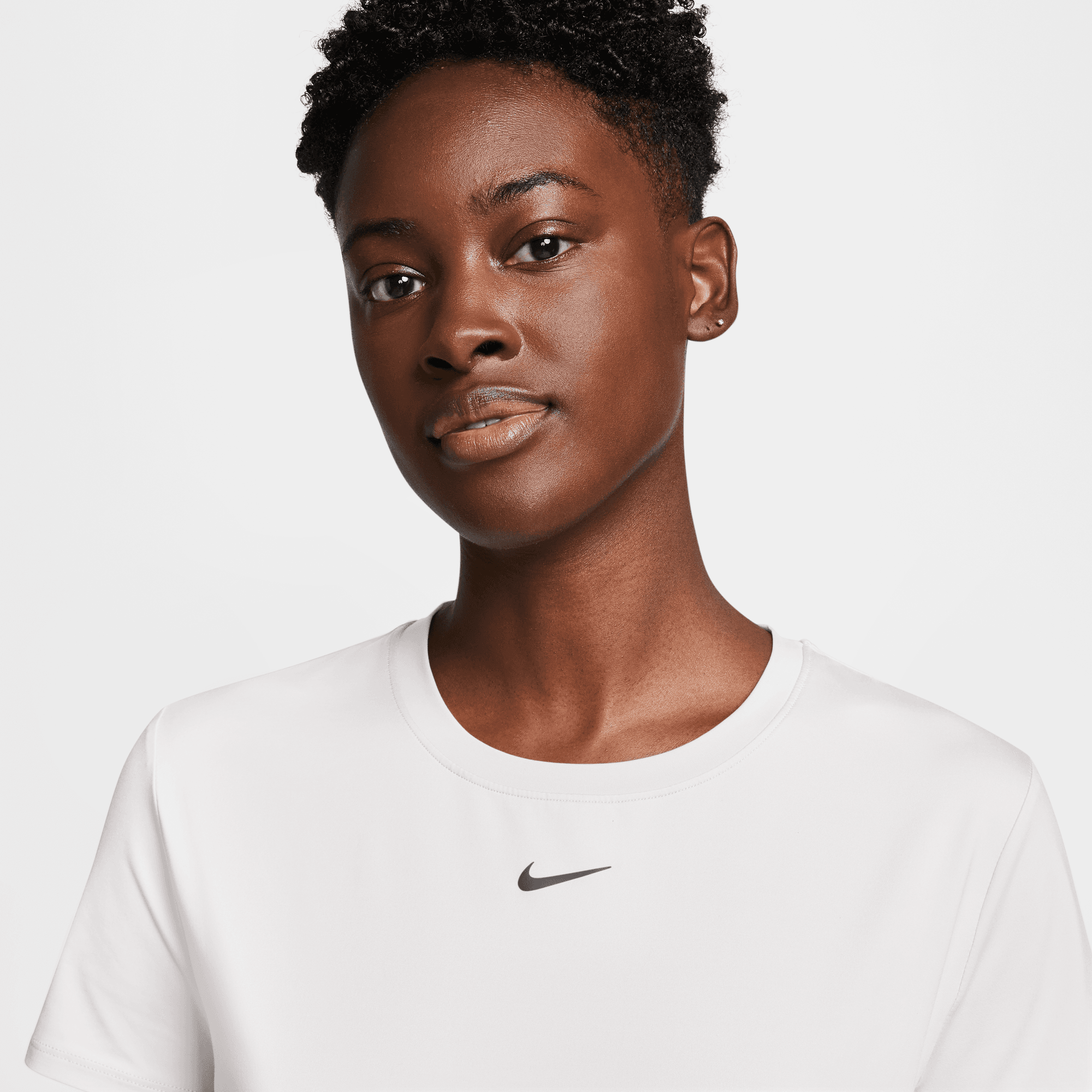 NIKE W NK ONE CLASSIC DF SS TOP WHITE/BLACK – Bild 3