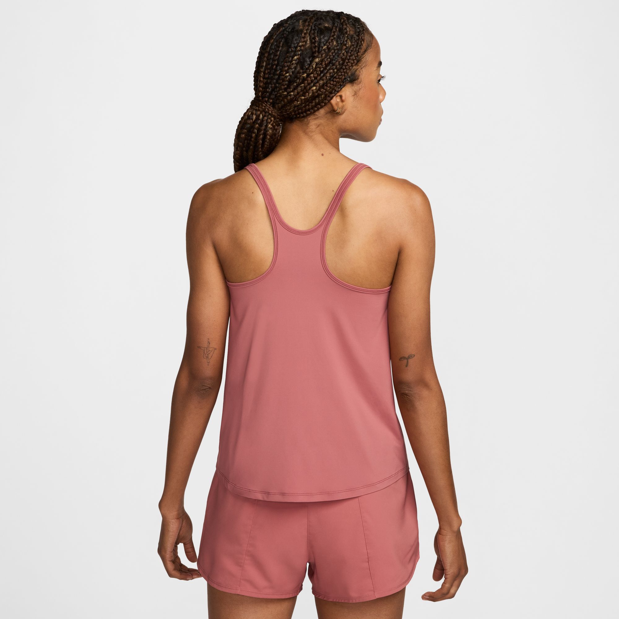 NIKE W NK ONE CLASSIC DF STRPY TANK CANYON PINK/BLACK – Bild 2