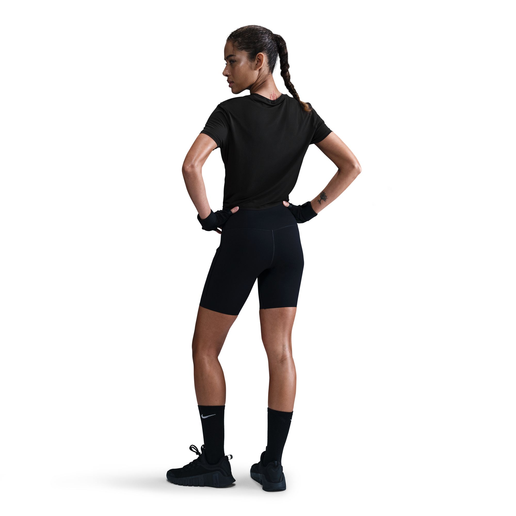 NIKE W NK ONE CLASSIC TWST SS BLACK/BLACK – Bild 2