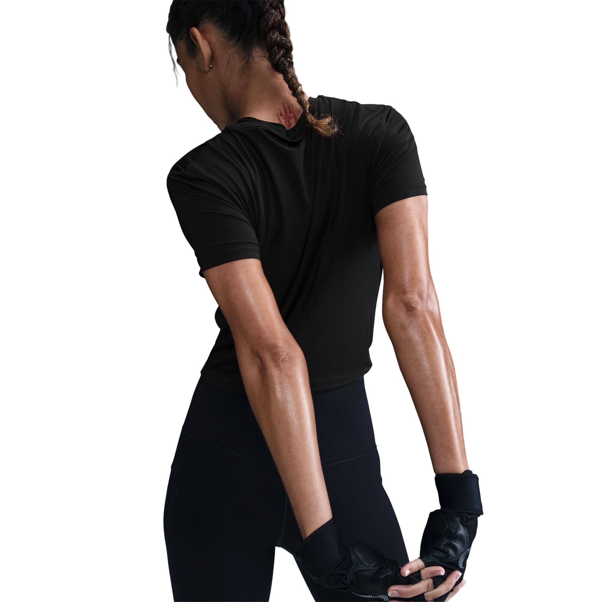 NIKE W NK ONE CLASSIC TWST SS BLACK/BLACK – Bild 4