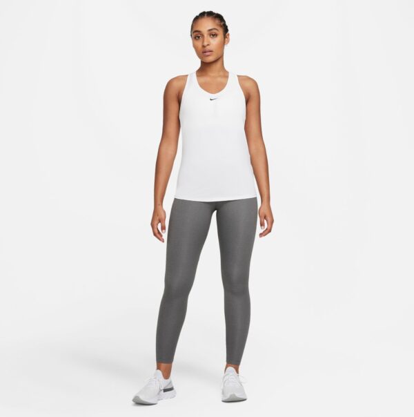 NIKE W NK ONE DF SLIM TANK WHITE/BLACK – Bild 4