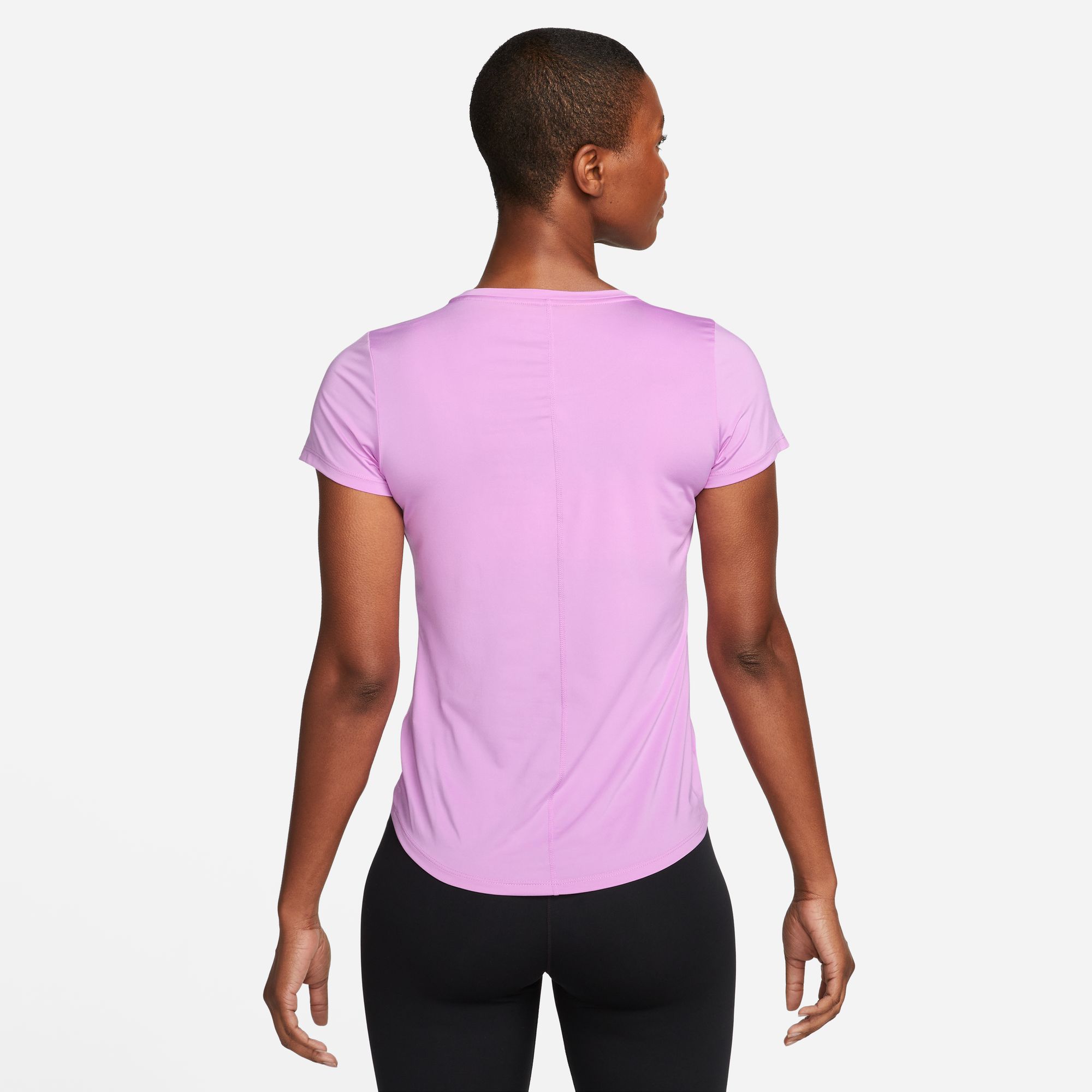 NIKE W NK ONE DF SS SLIM TOP RUSH FUCHSIA/WHITE – Bild 2