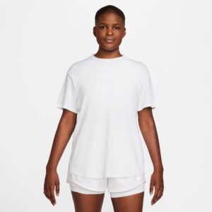 NIKE W NK ONE RELAXED DF SS TOP WHITE/BLACK