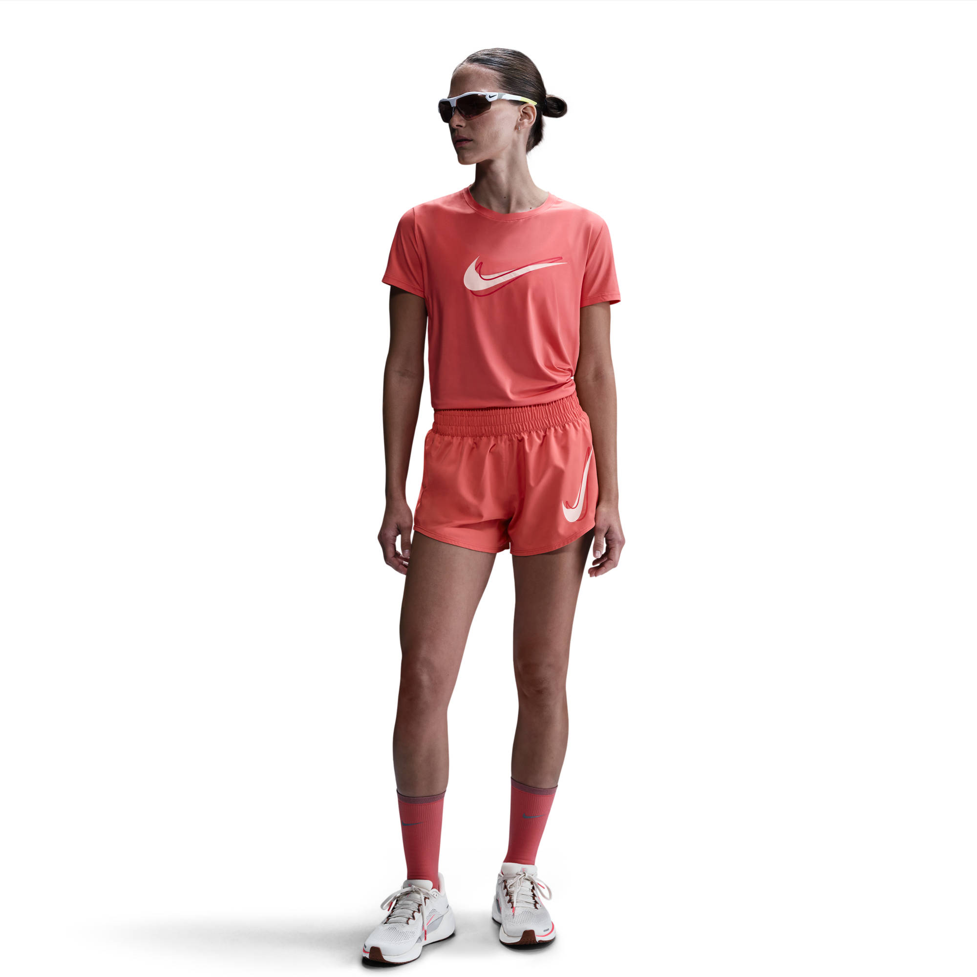 NIKE W NK ONE SWSH HBR DF SS TOP MAGIC EMBER