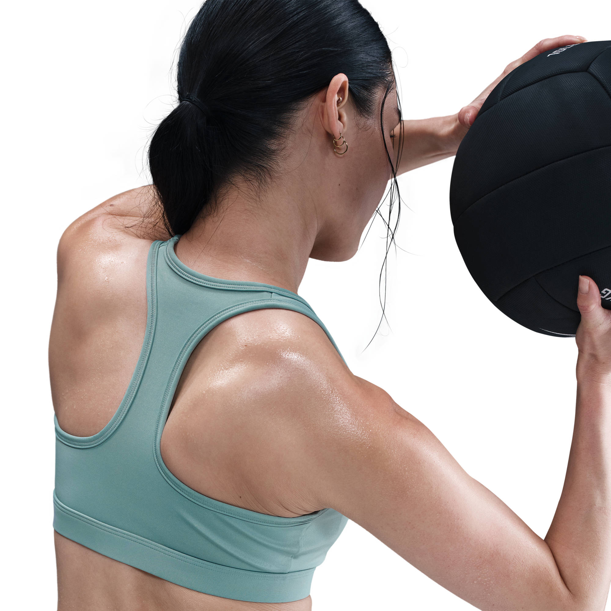 NIKE W NK SWSH MED SPT BRA CANNON/WHITE – Bild 4