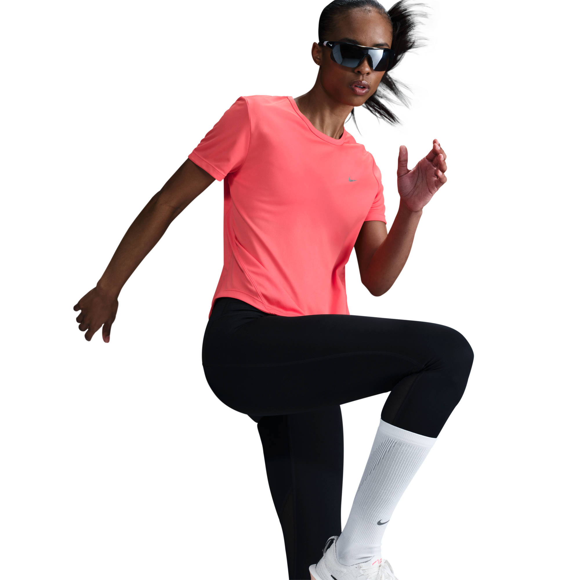 NIKE W NK TEMPO DF SS TOP MAGIC EMBER/REFLECTIVE SILV – Bild 4