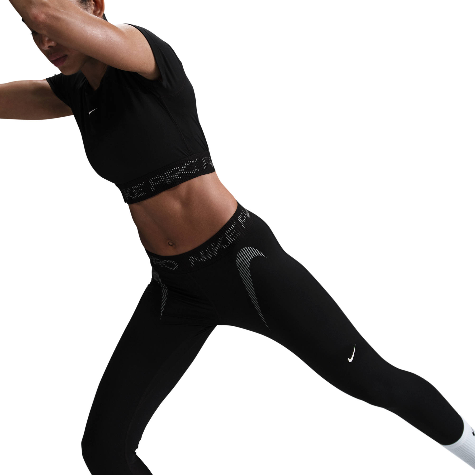 NIKE W NP DF MR 7/8 TIGHT TT GRX BLACK/COOL GREY/WHITE – Bild 5