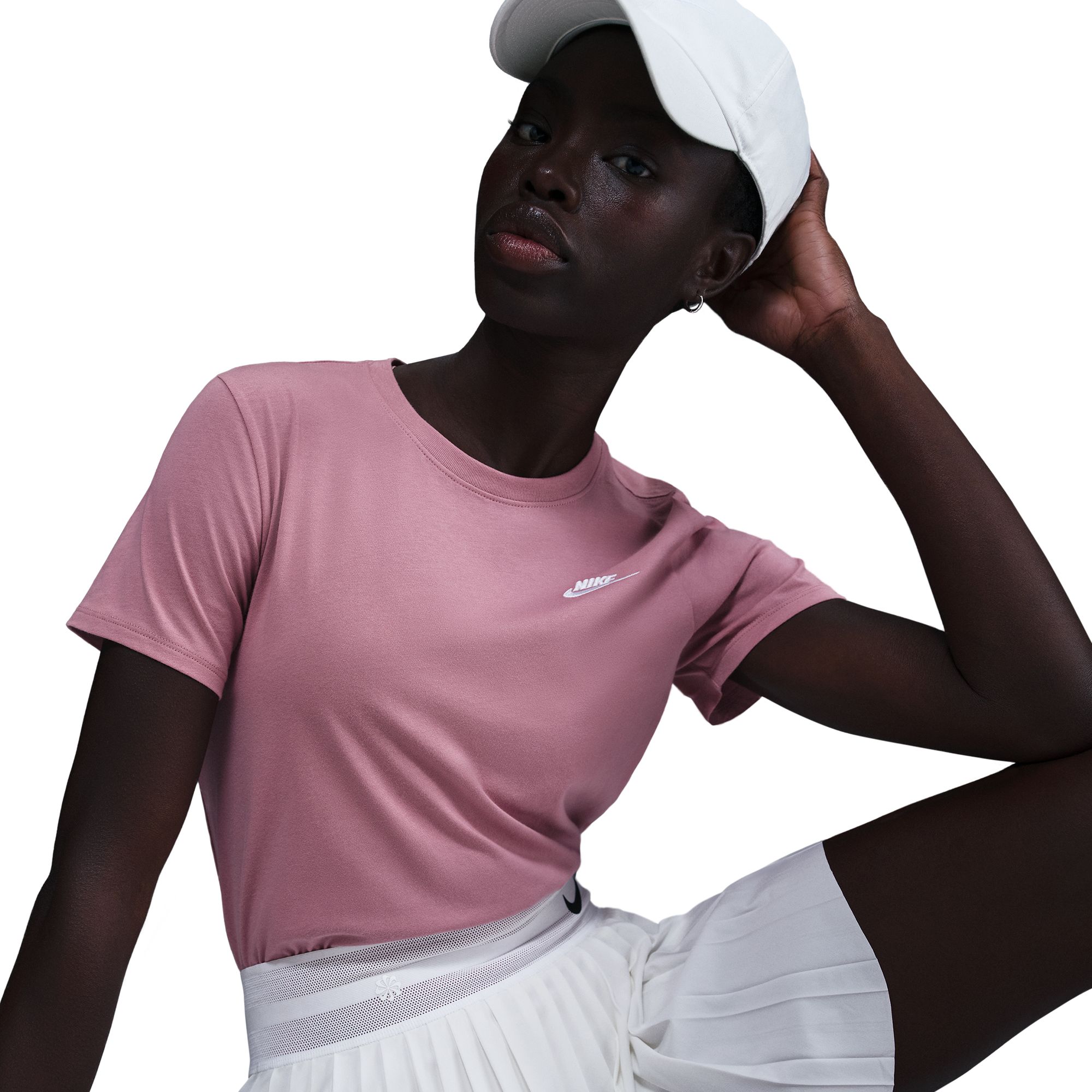 NIKE W NSW CLUB SS TEE ELEMENTAL PINK – Bild 3