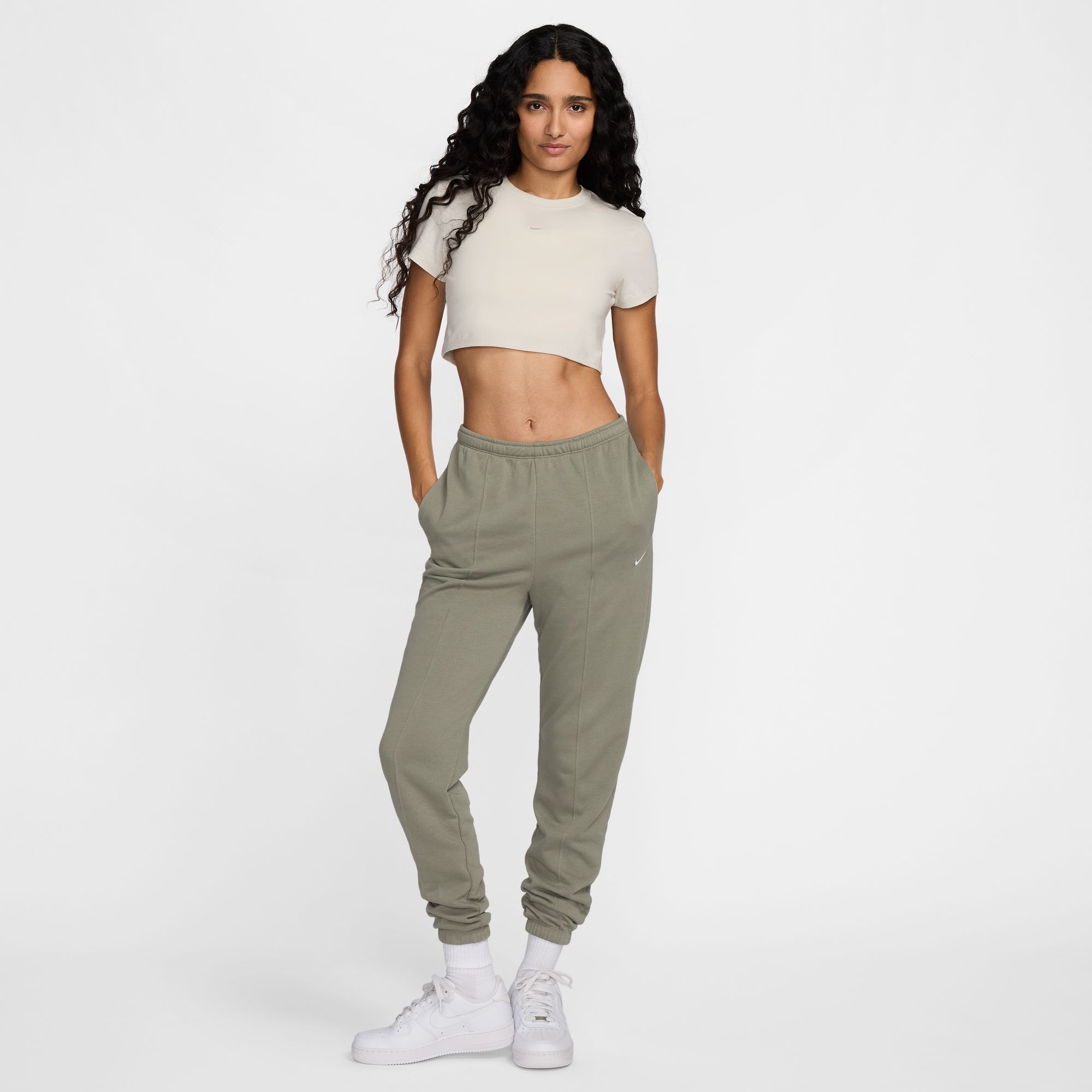 NIKE W NSW NK CHLL FT HR SWTPNT LIGHT ARMY/SAIL – Bild 6