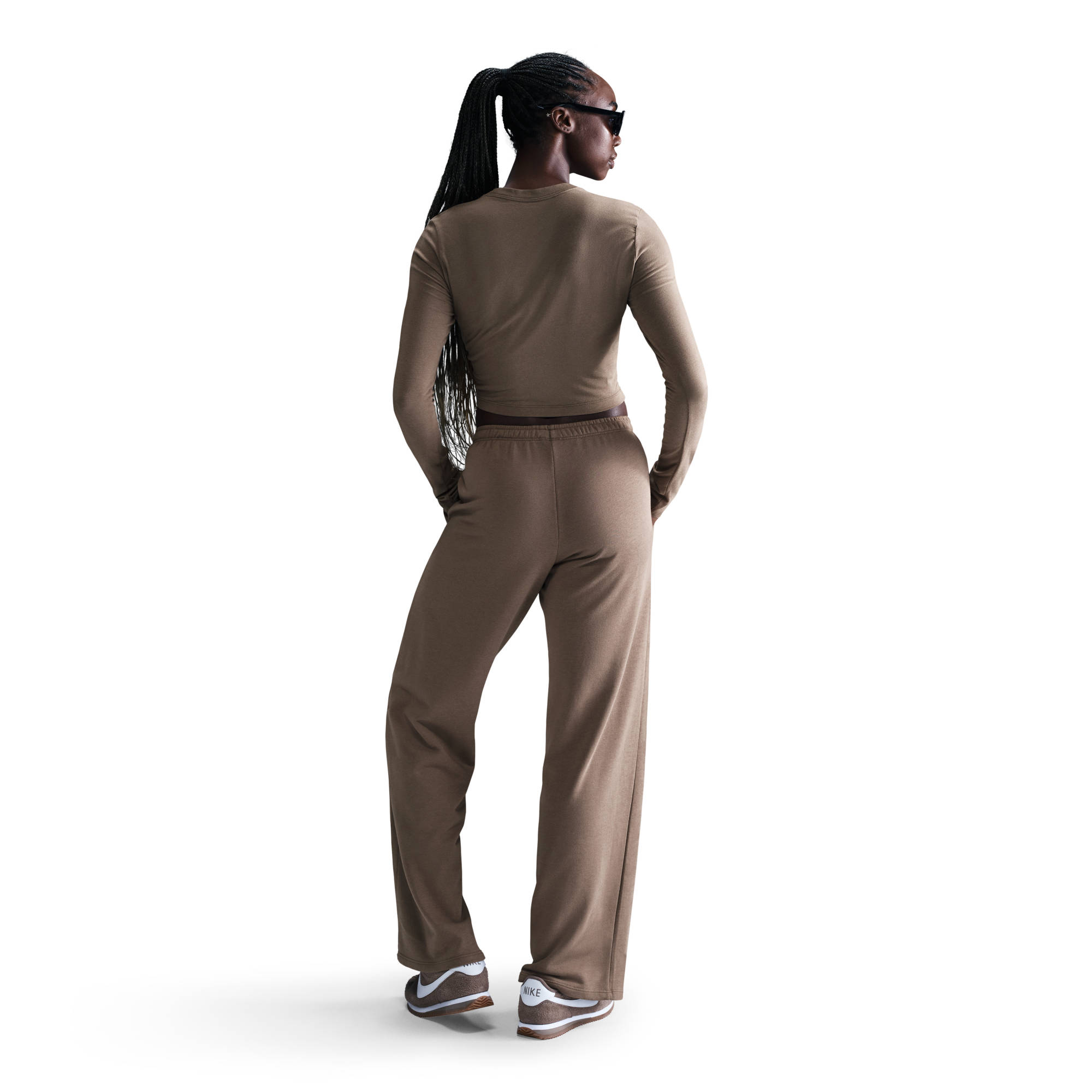 NIKE W NSW NK CHLL KNT LS CRP MINK BROWN/SAIL – Bild 2