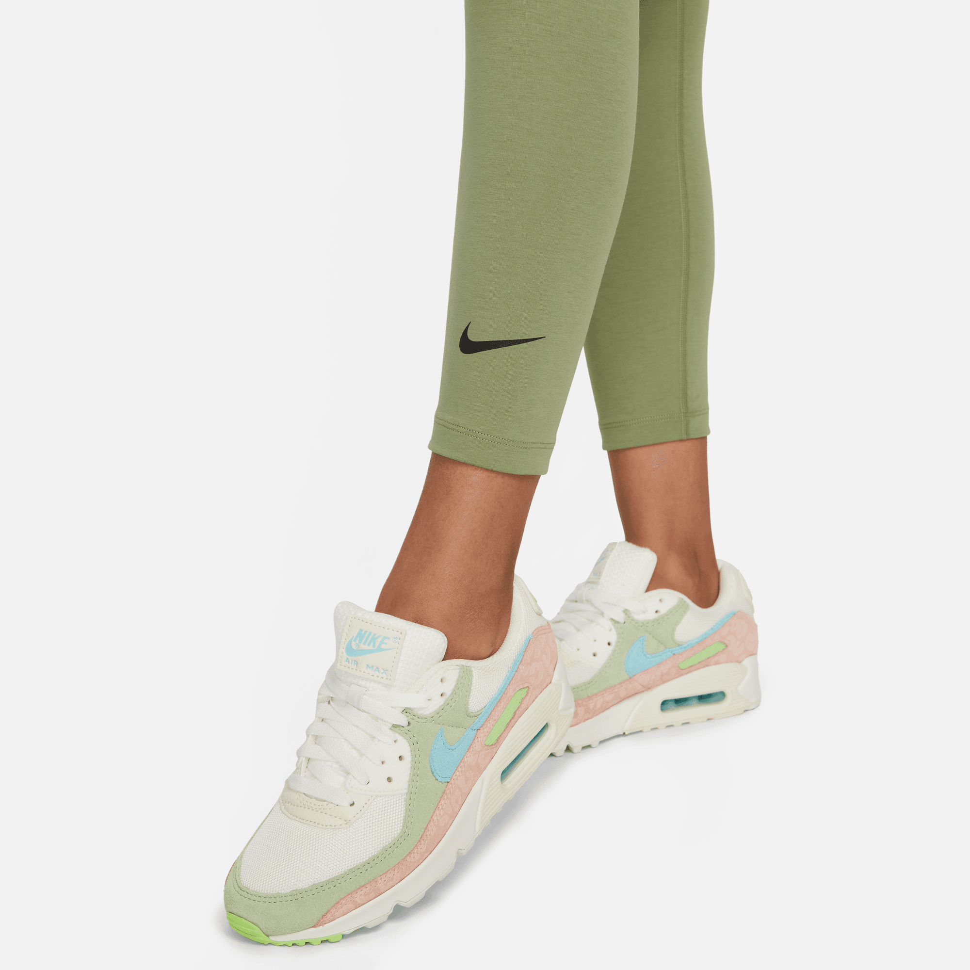 NIKE W NSW NK CLSC HR 7/8 TIGHT LBR OIL GREEN/BLACK – Bild 2