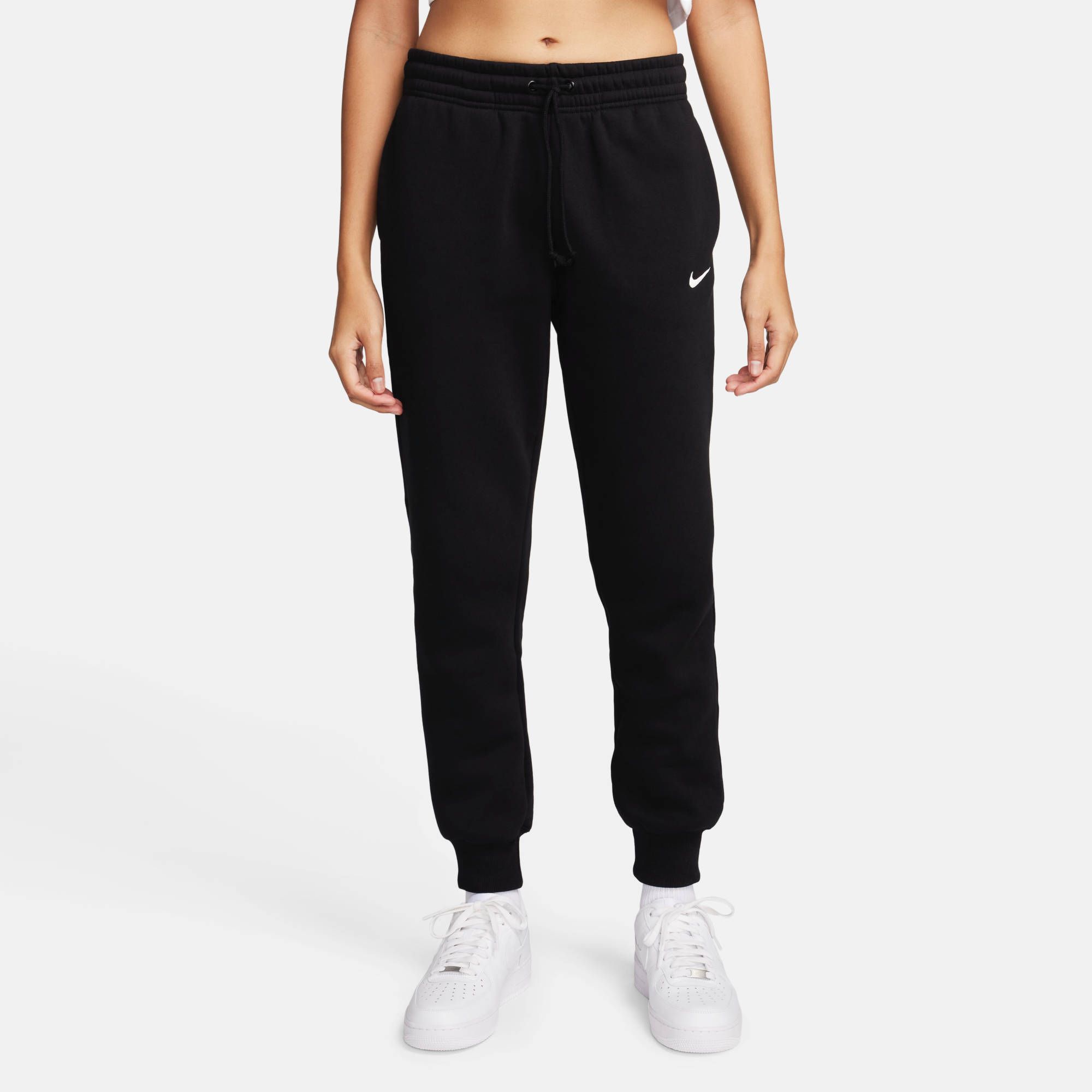 NIKE W NSW PHNX FLC MR PANT STD BLACK/SAIL