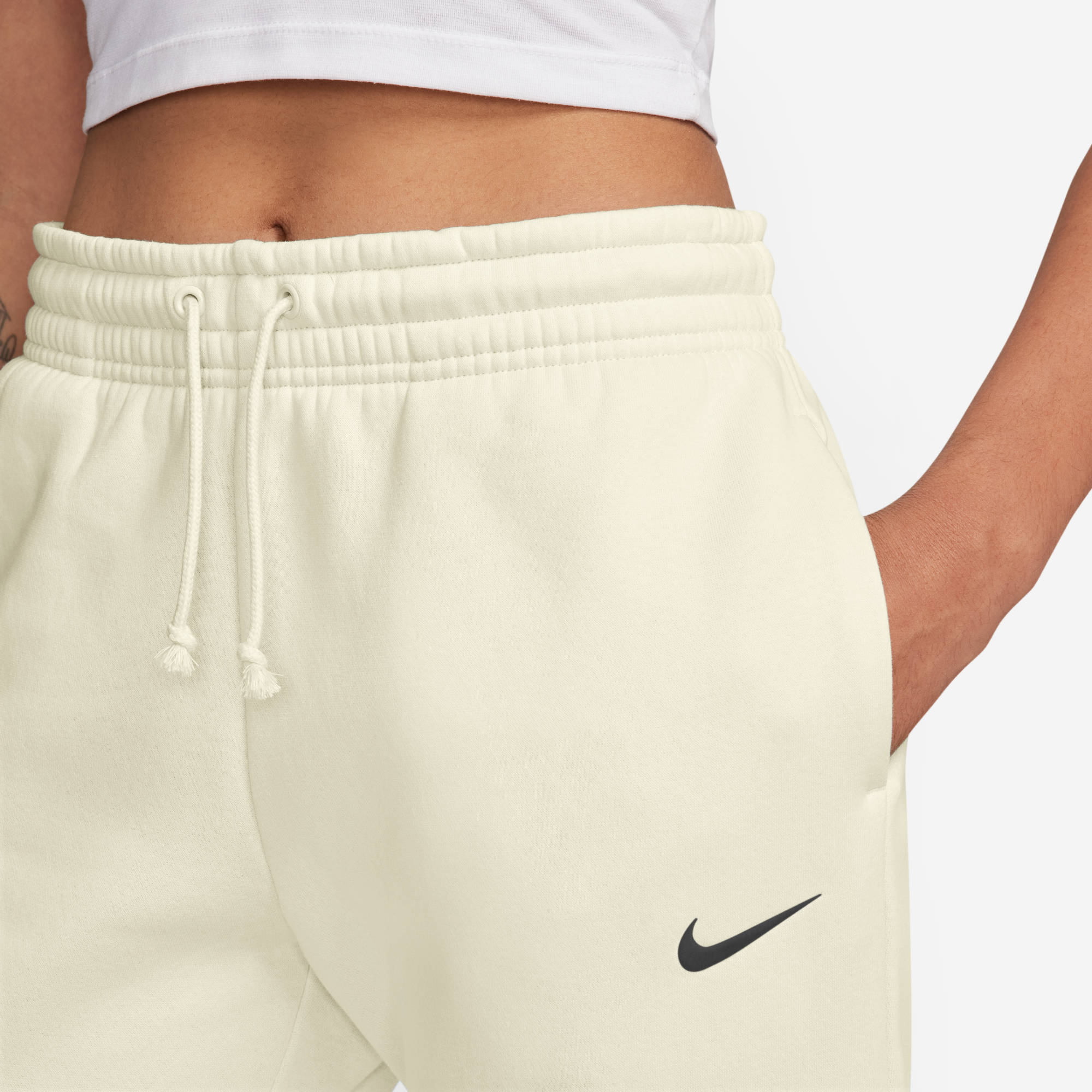 NIKE W NSW PHNX FLC MR PANT STD SAIL/BLACK – Bild 3