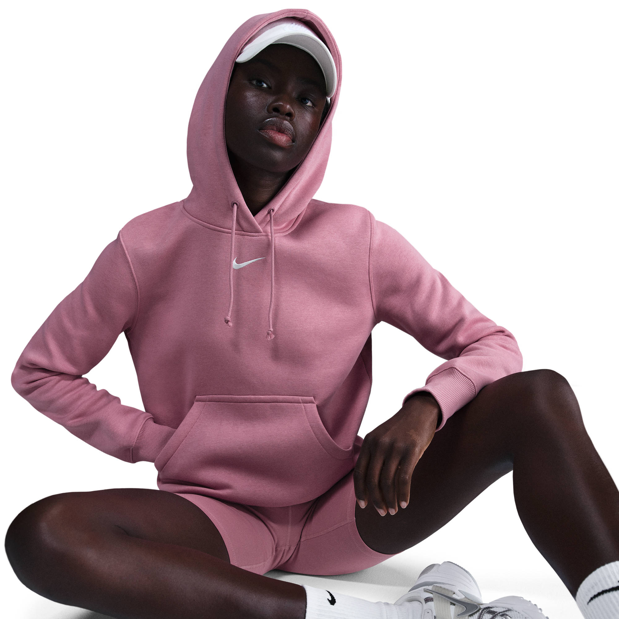 NIKE W NSW PHNX FLC STD PO HOODIE ELEMENTAL PINK/SAIL – Bild 5