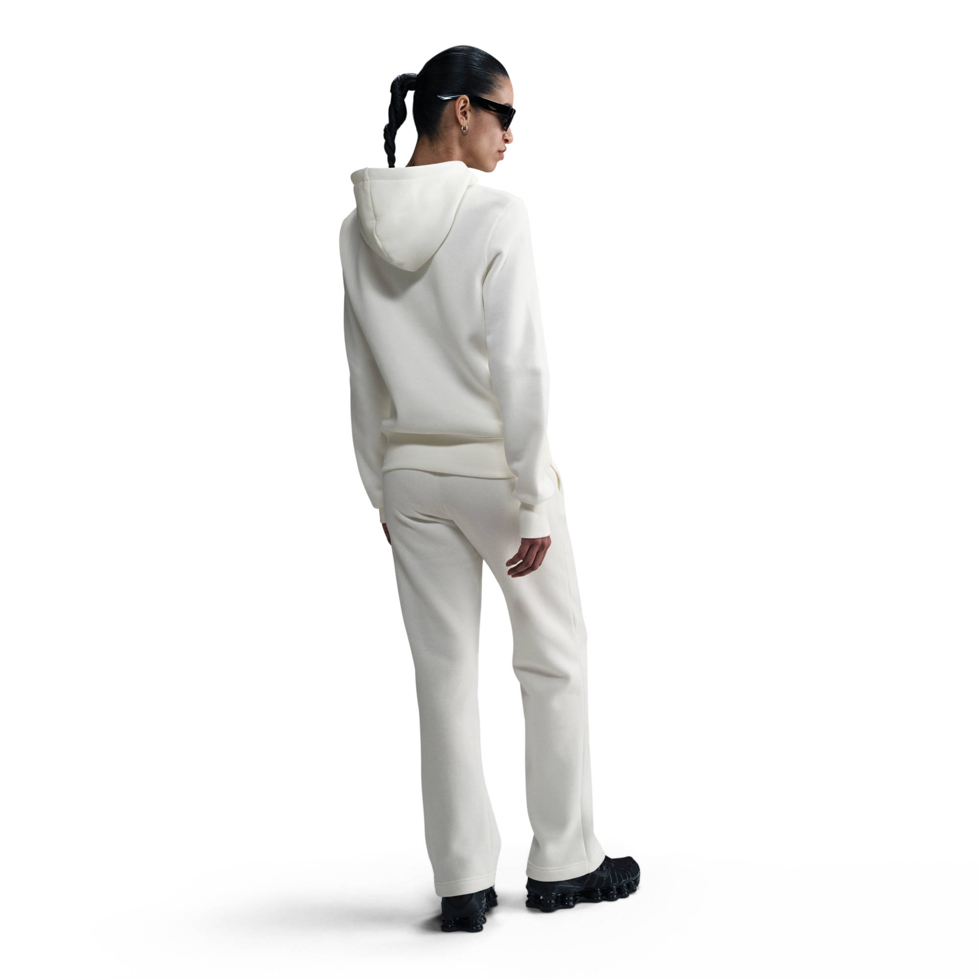 NIKE W NSW PHNX FLC STD PO HOODIE SAIL/BLACK – Bild 2