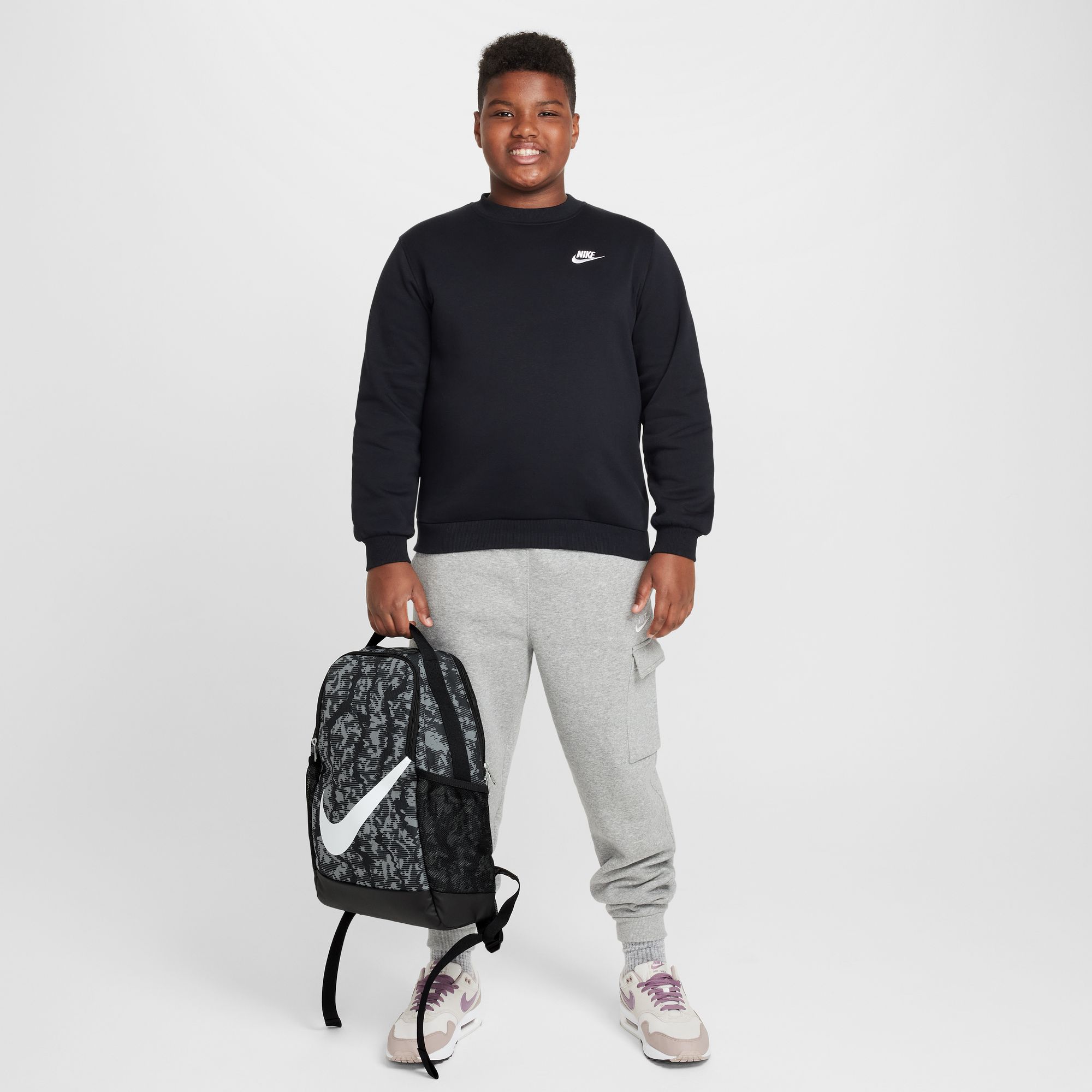 NIKE Y NK BRSLA BKPK - CAT AOP FA24 BLACK/BLACK/WHITE – Bild 10