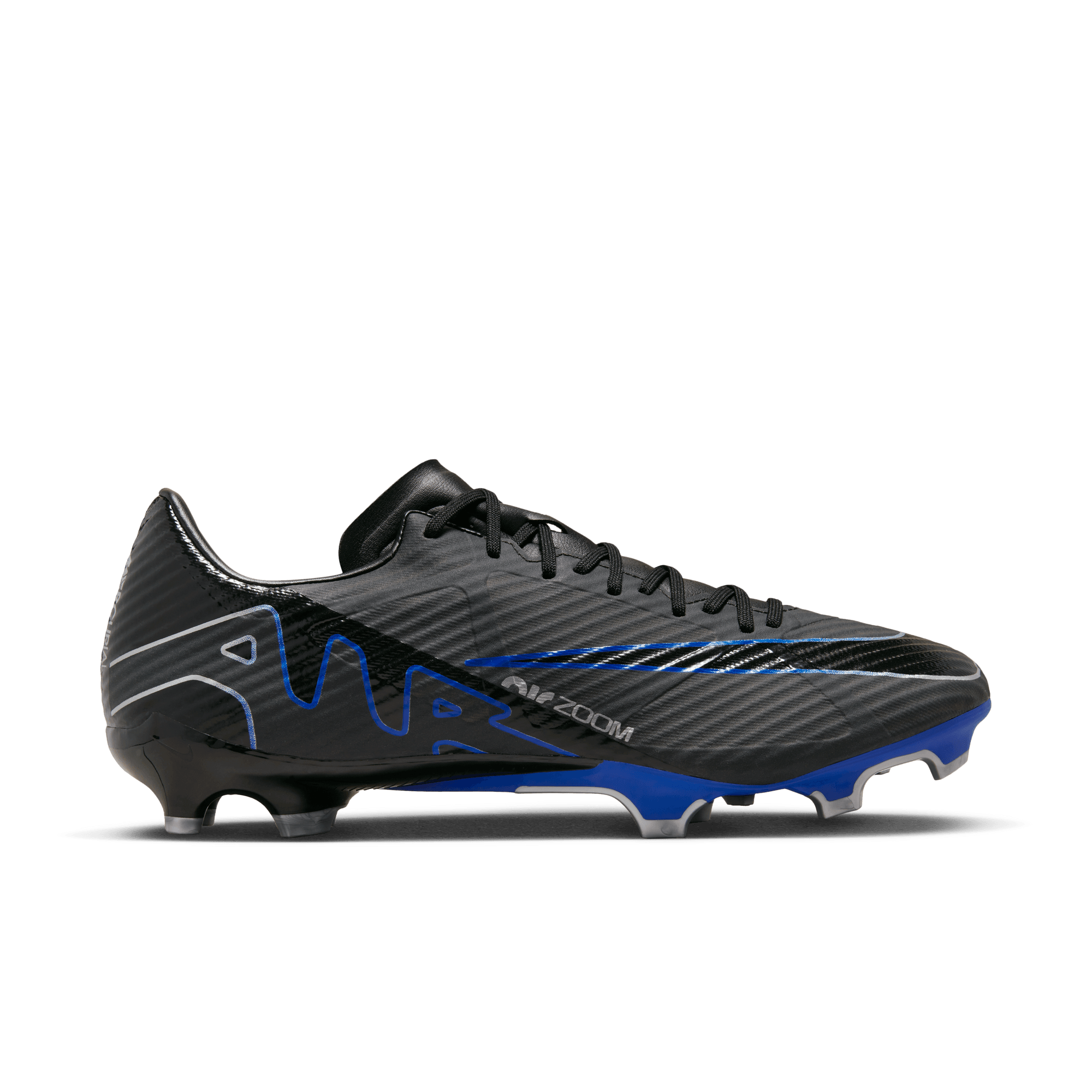 NIKE ZOOM VAPOR 15 ACADEMY FG/MG BLACK/CHROME-HYPER ROYAL