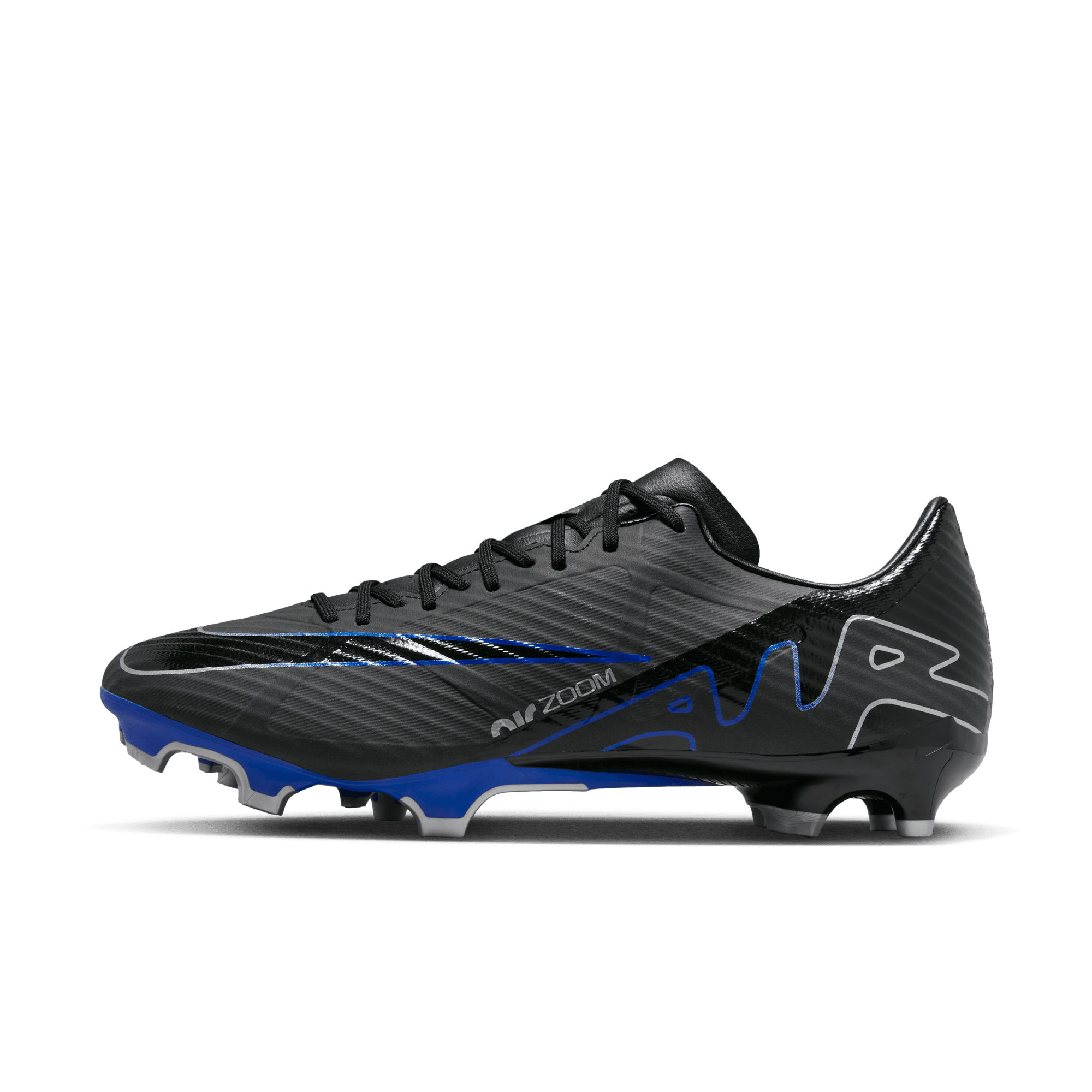 NIKE ZOOM VAPOR 15 ACADEMY FG/MG BLACK/CHROME-HYPER ROYAL – Bild 5