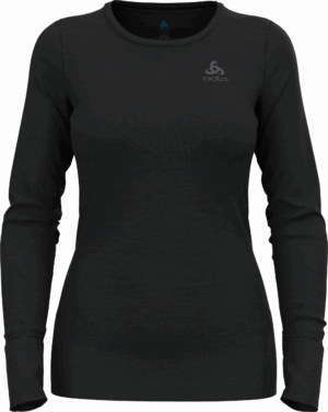 ODLO BL TOP crew neck l/s MERINO 20 BLACK