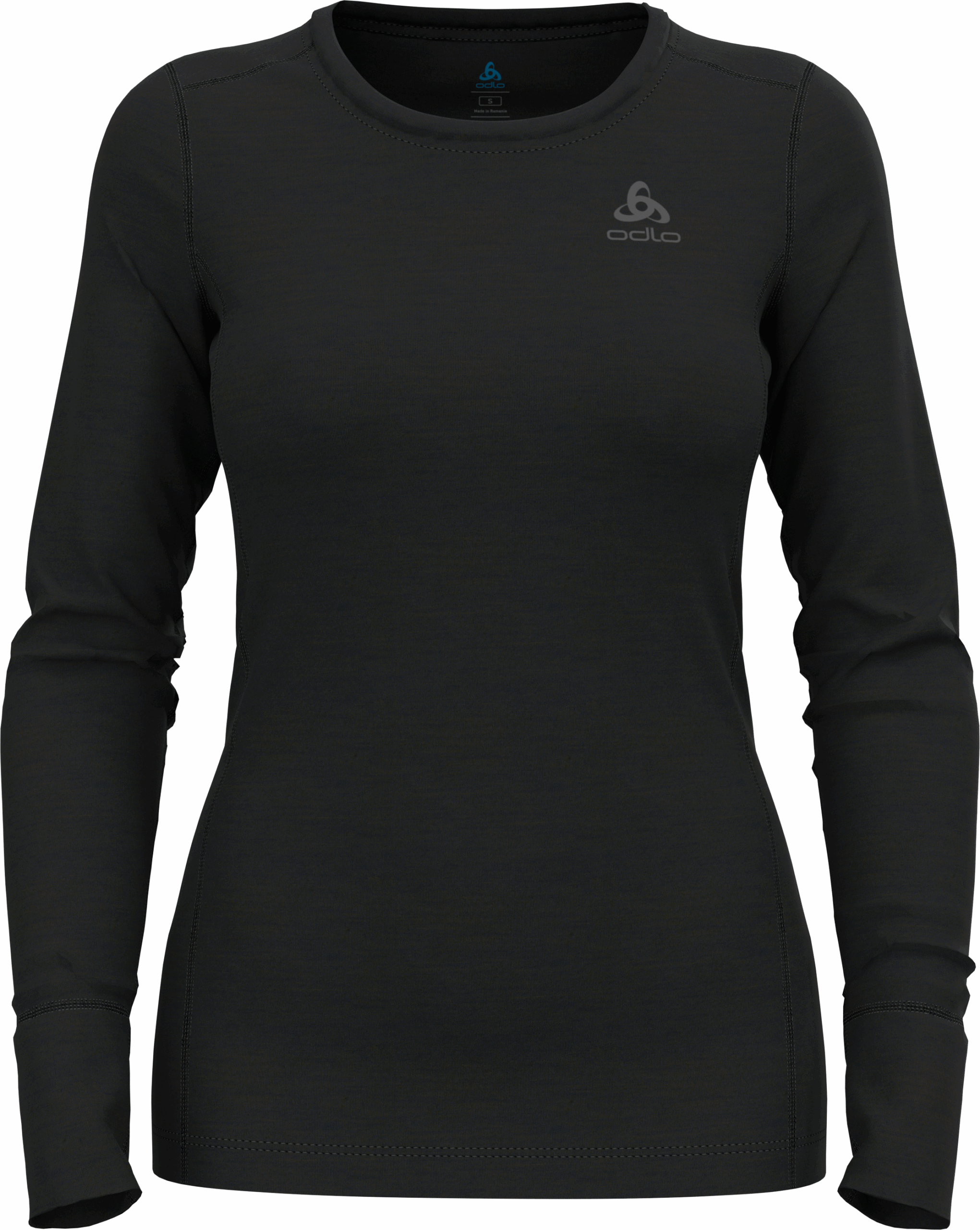ODLO BL TOP crew neck l/s MERINO 20 BLACK