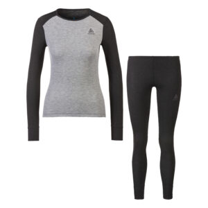 ODLO Set long ACTIVE WARM ECO DARK GREY MELANGE - GREY MELAN