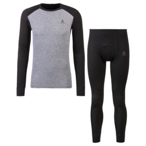 ODLO Set long ACTIVE WARM ECO DARK GREY MELANGE - GREY MELAN